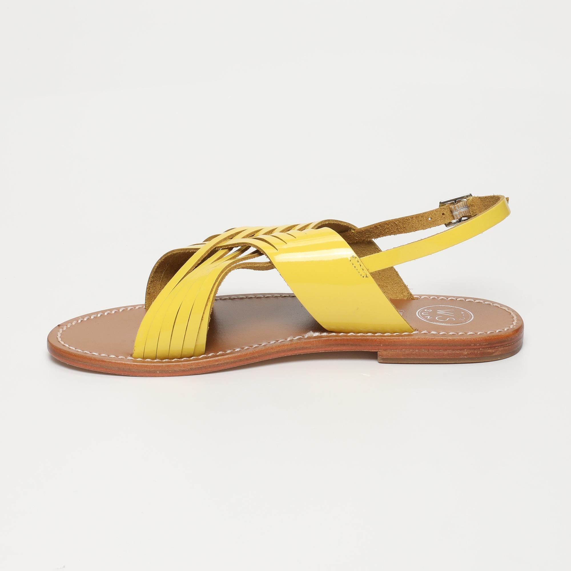 WINTERA sandales en cuir citron