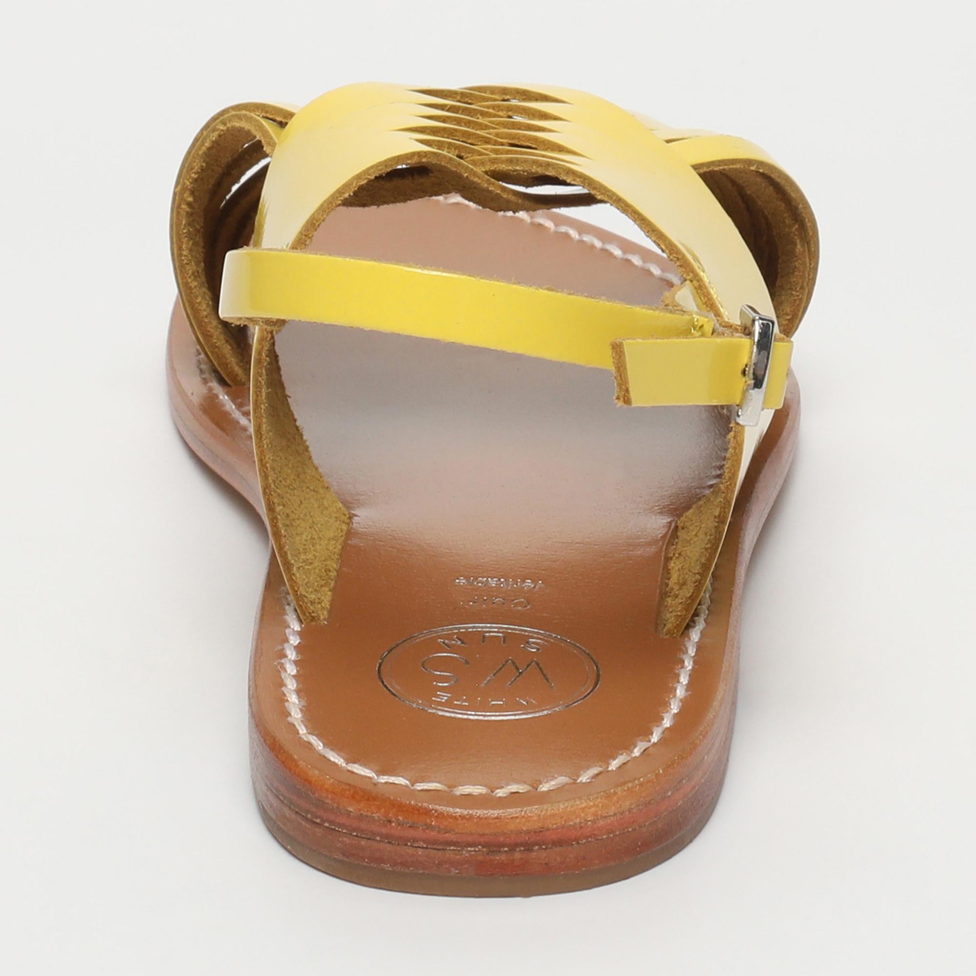 WINTERA sandales en cuir citron