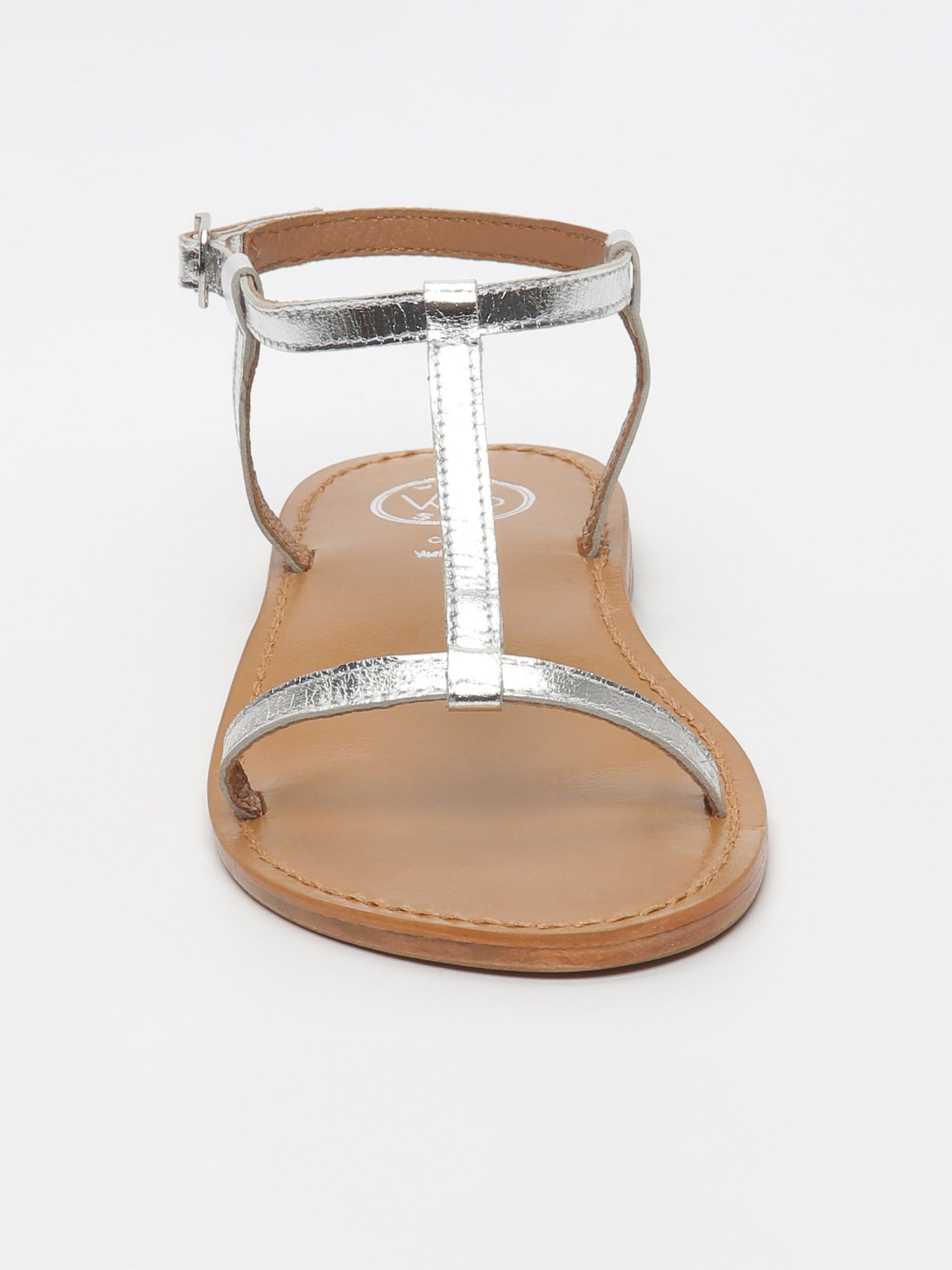 LAGORN sandales en cuir argent