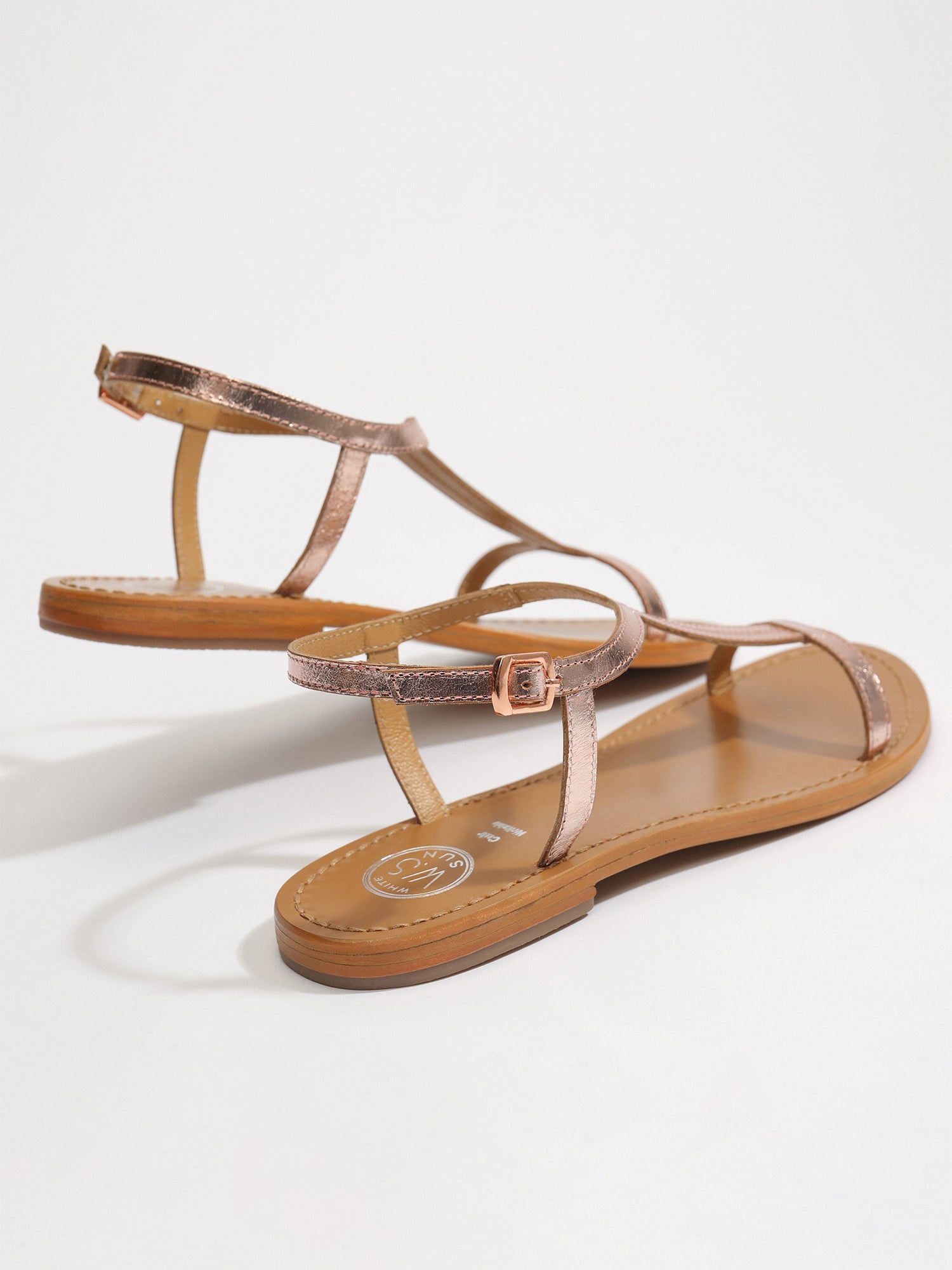 MIRAMAR sandales en cuir or rose