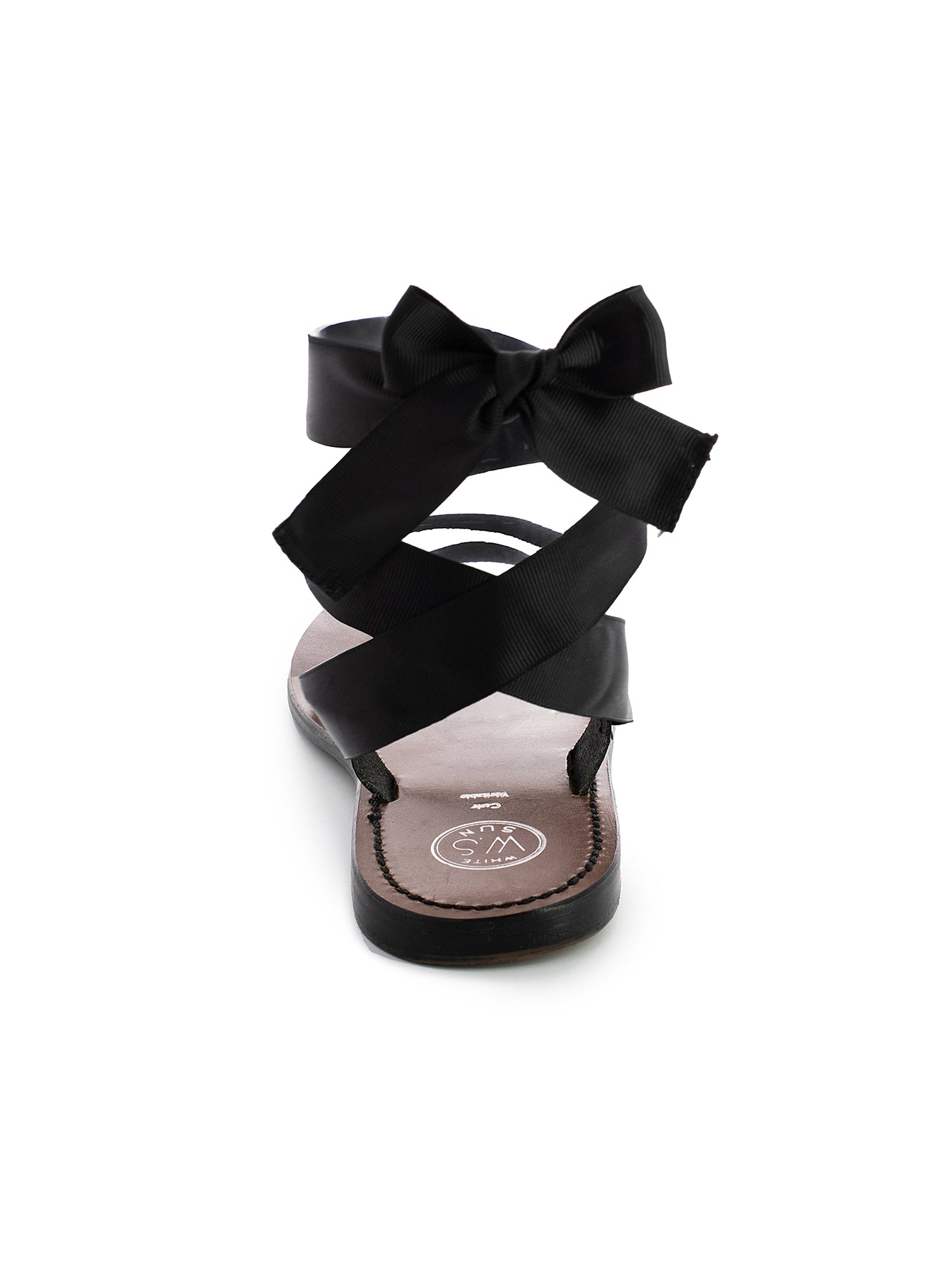 PALLA sandales lacets en cuir noir