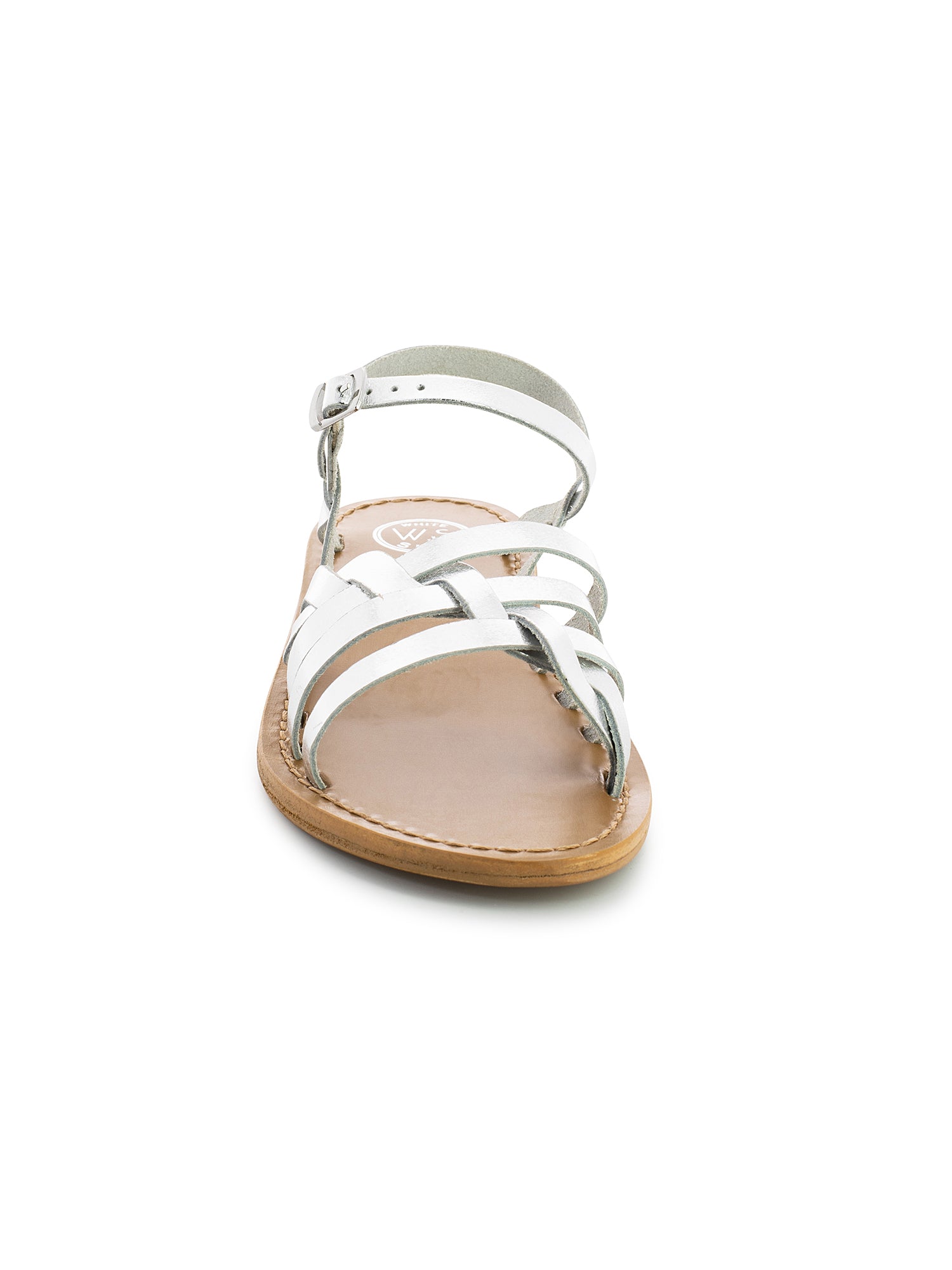 RUBRA sandales en cuir argent