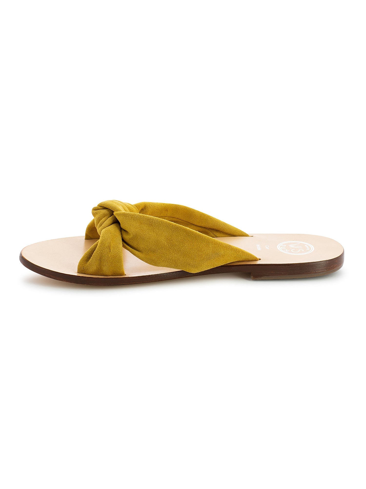 CASSINIA sandales en cuir jaune