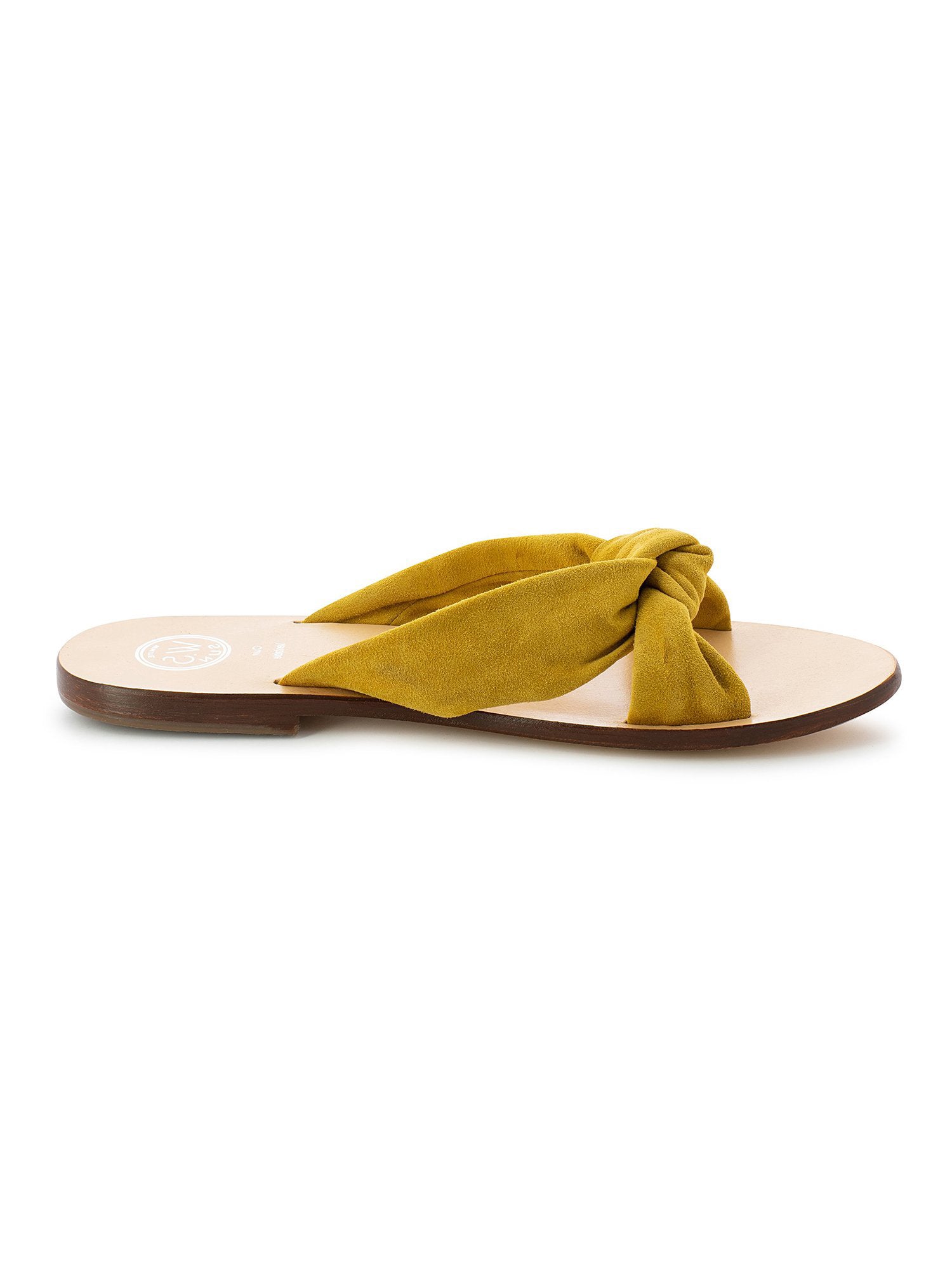 CASSINIA sandales en cuir jaune