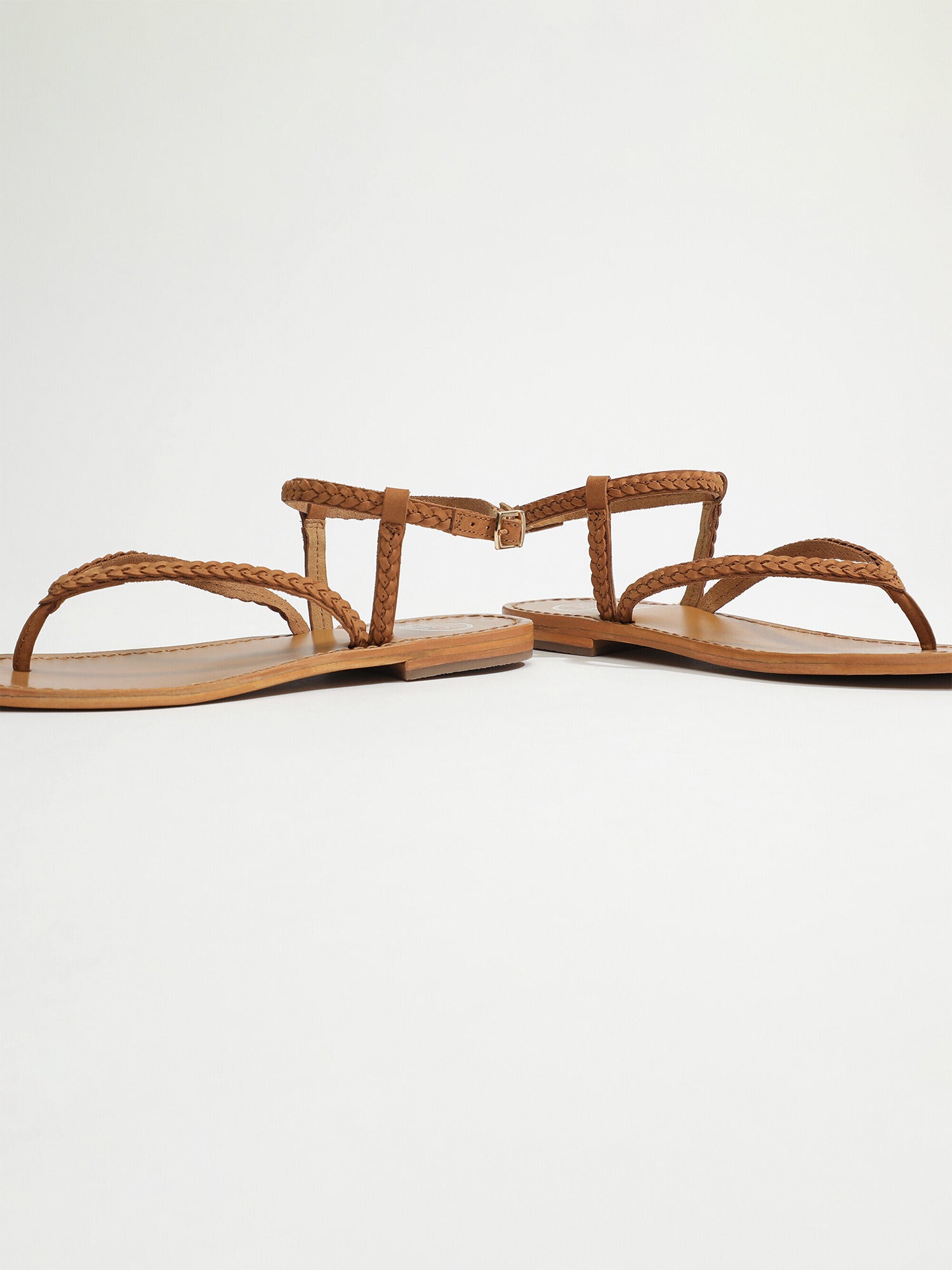 CYPRAE sandales en cuir camel