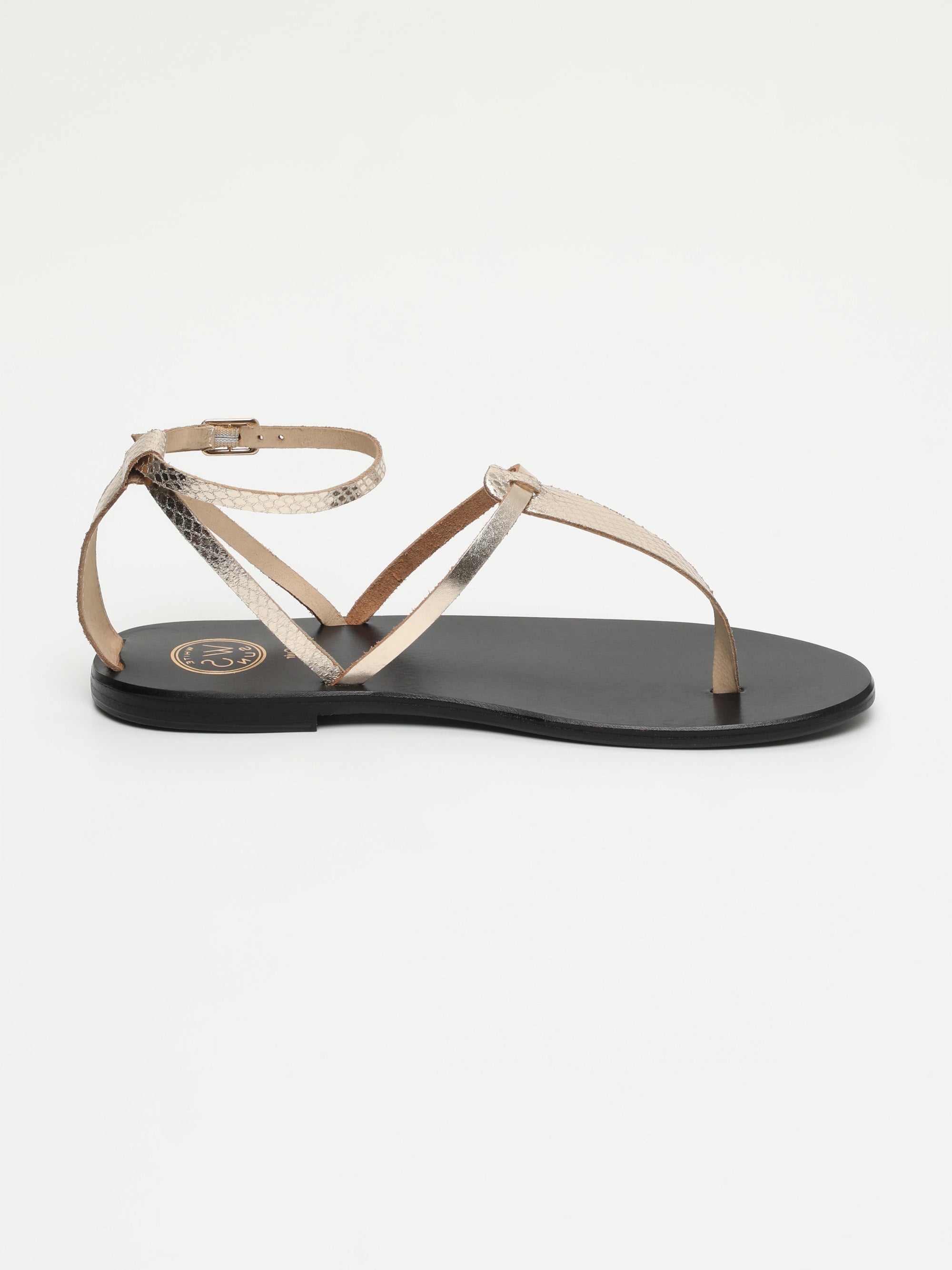 LINAELLE sandales en cuir or