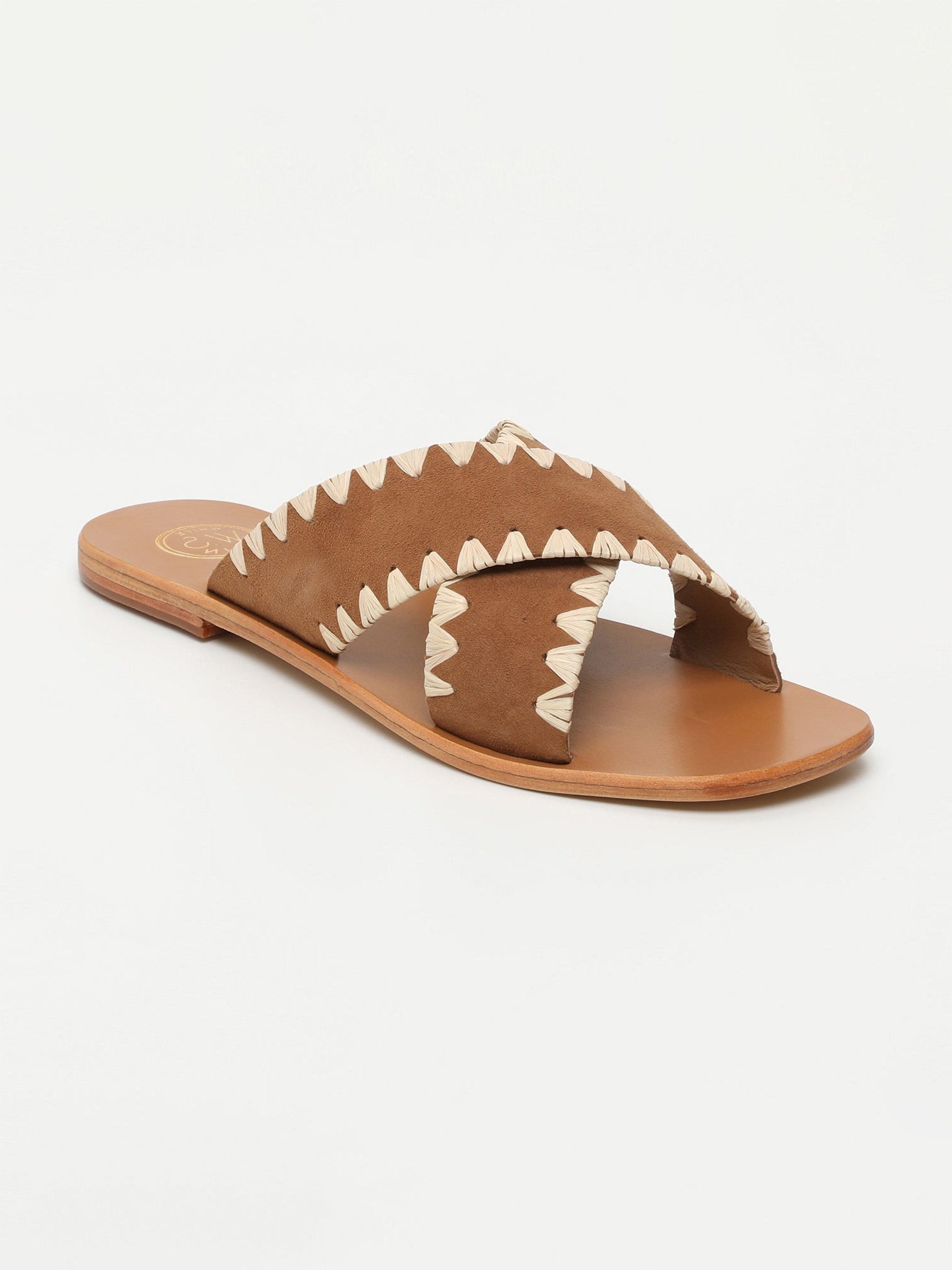 MARNI mules en cuir camel et beige