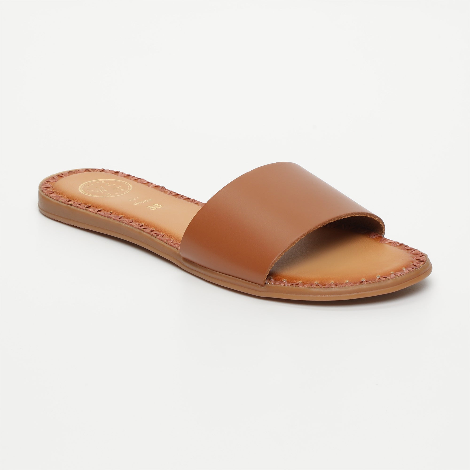 AZIO mules en cuir camel