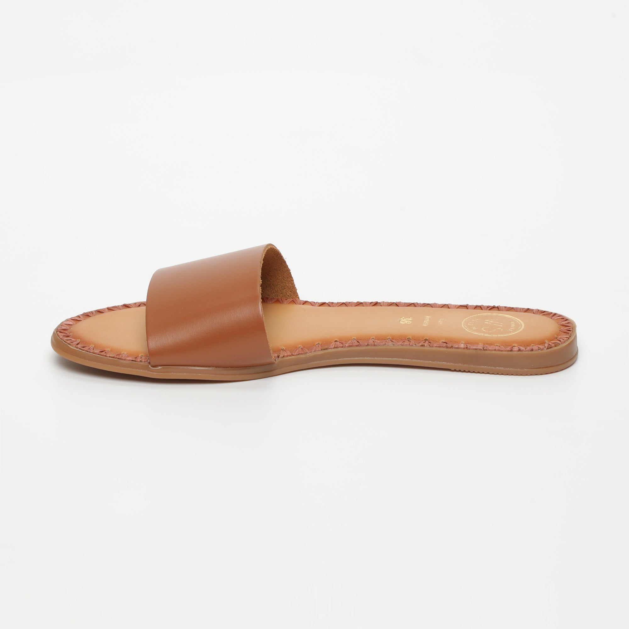 AZIO mules en cuir camel
