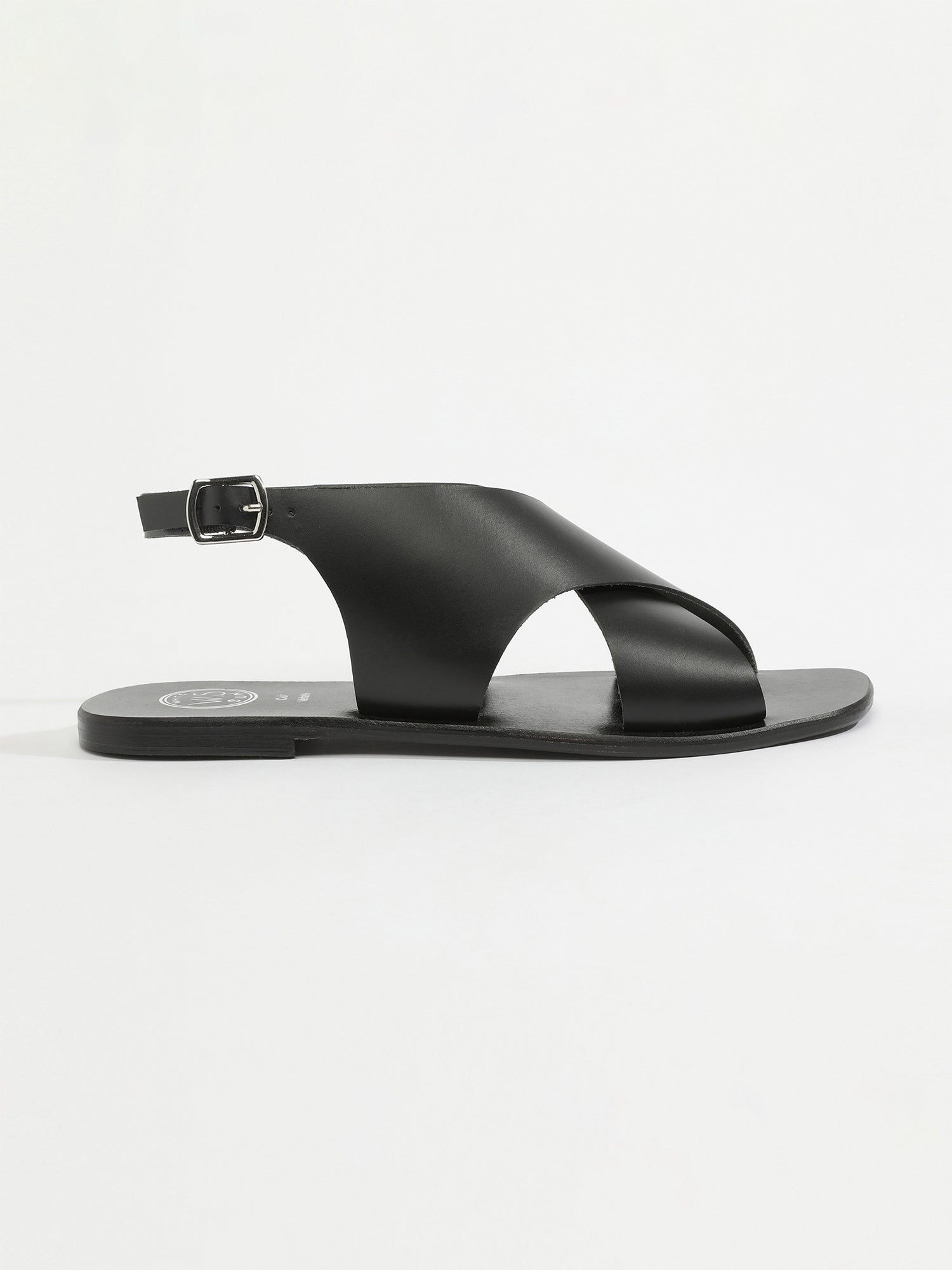 MAWALTER sandales en cuir noir