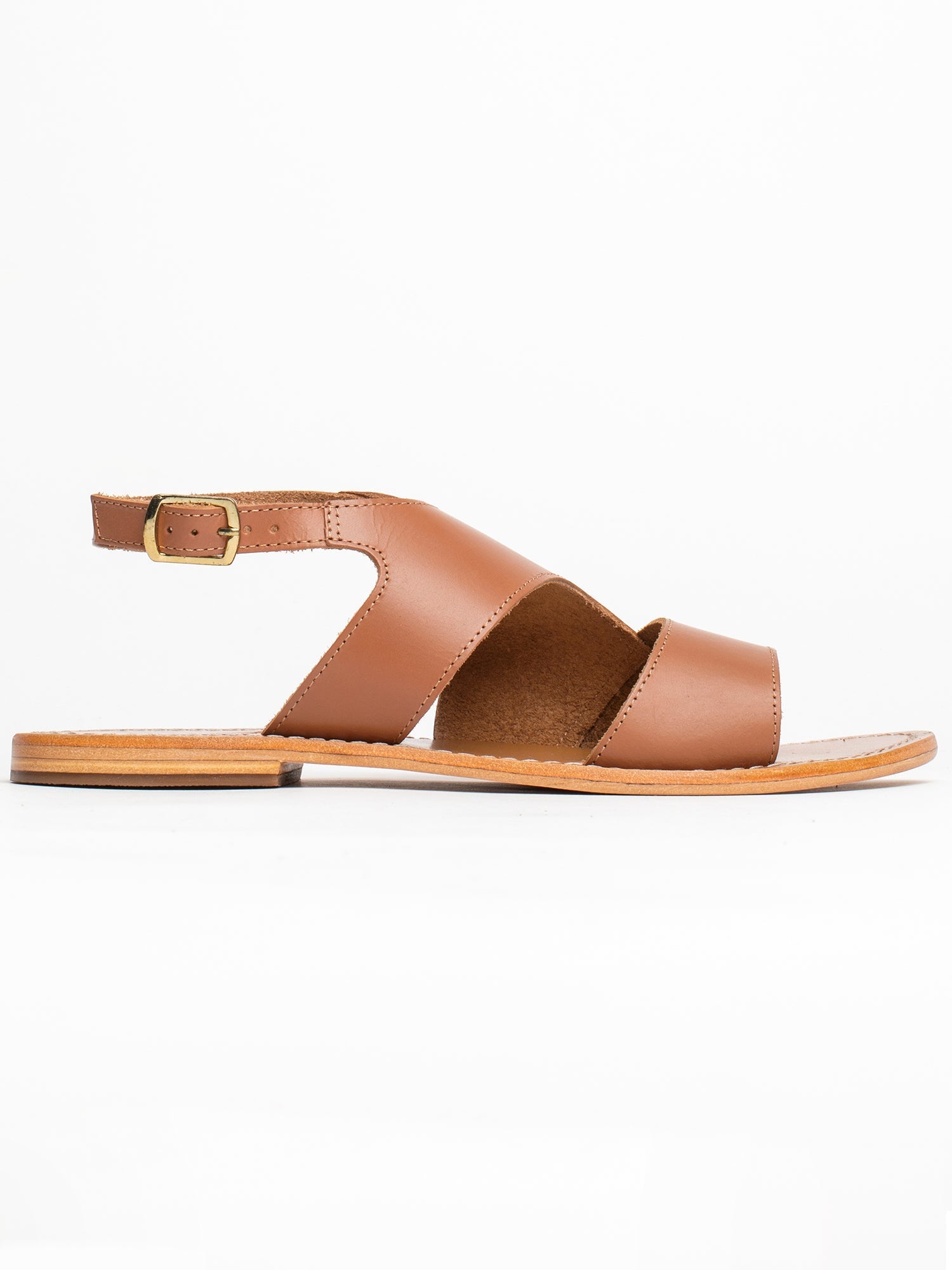 FEIJOA sandales en cuir camel