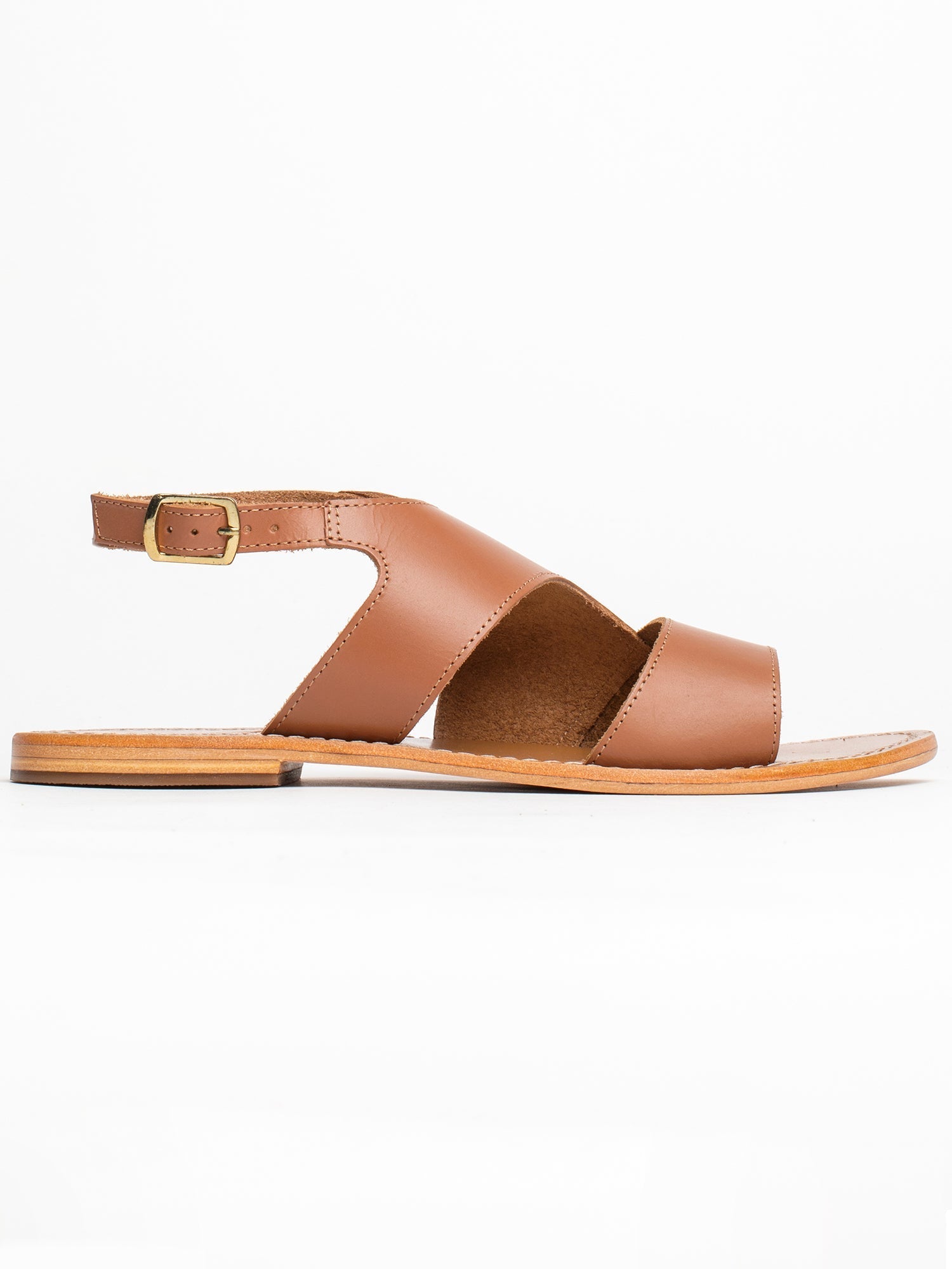 FEIJOA sandales en cuir camel