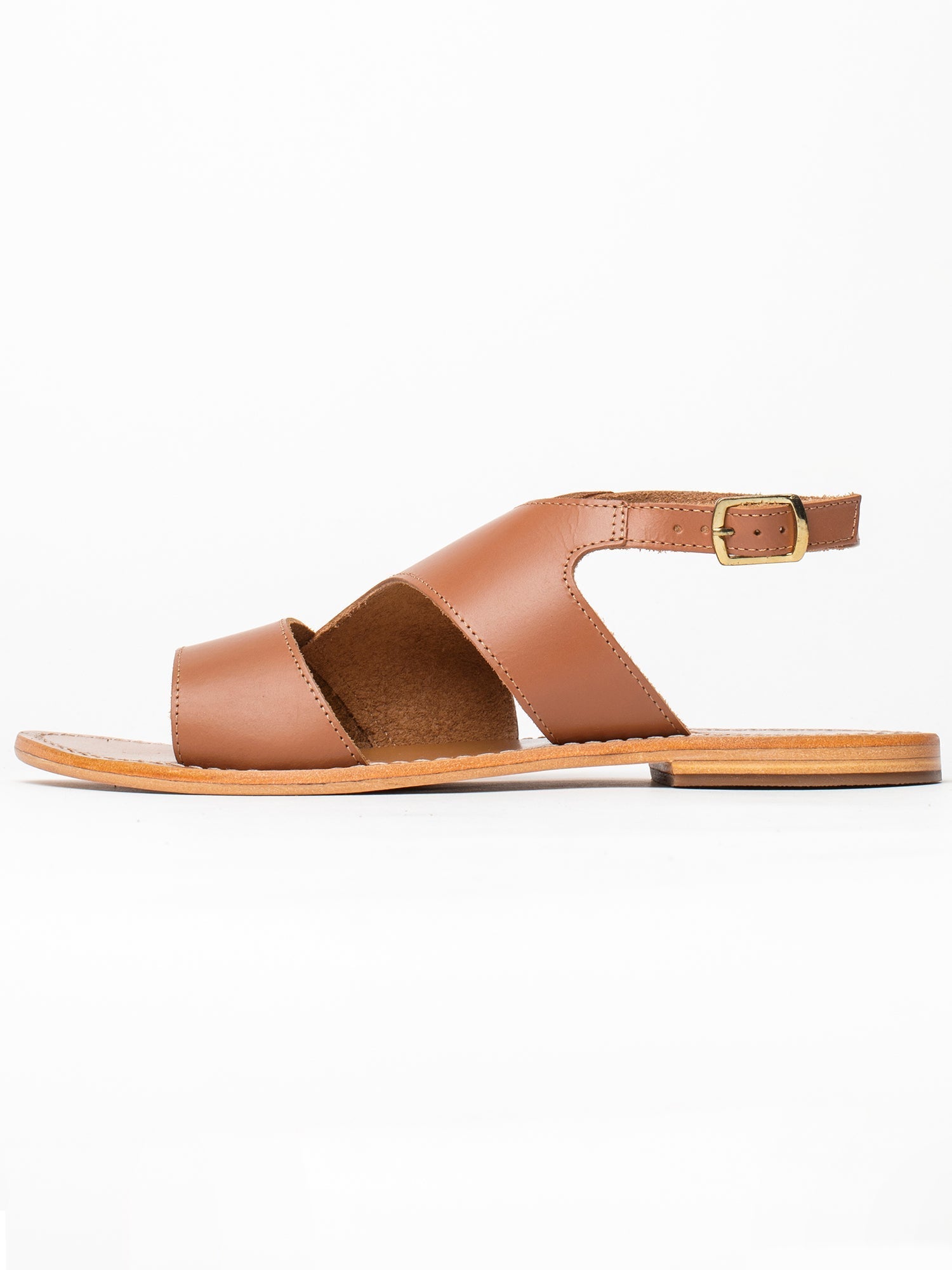 FEIJOA sandales en cuir camel