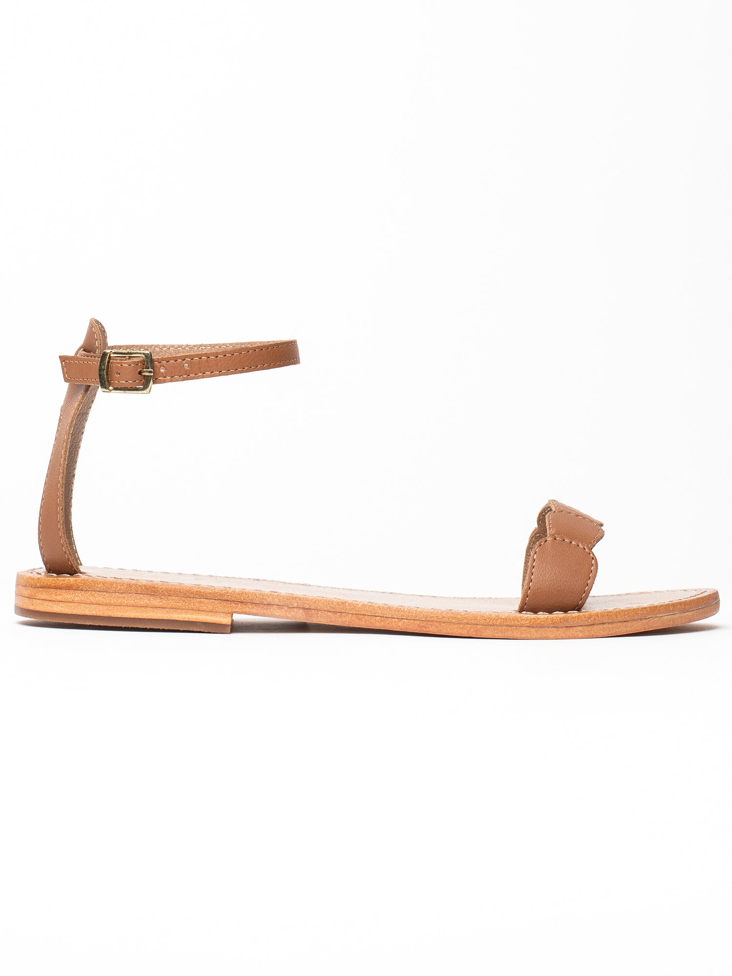HAVILA sandales en cuir camel