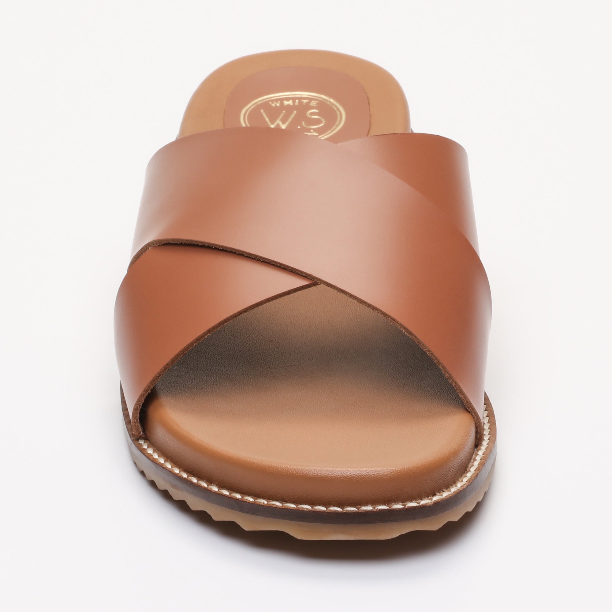 LOUTSIAN mules en cuir camel