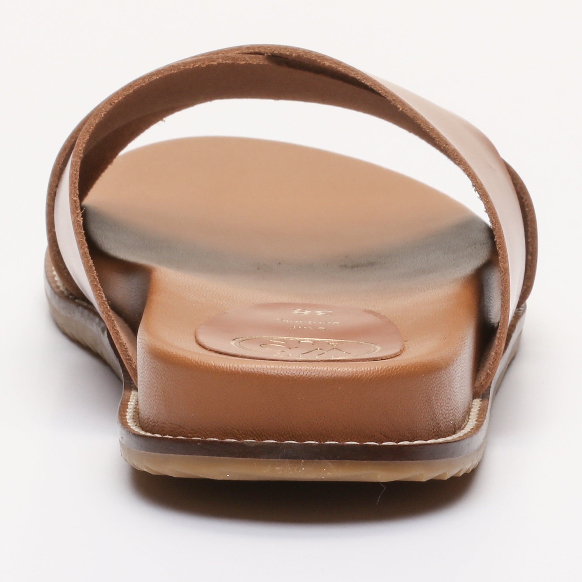 LOUTSIAN mules en cuir camel