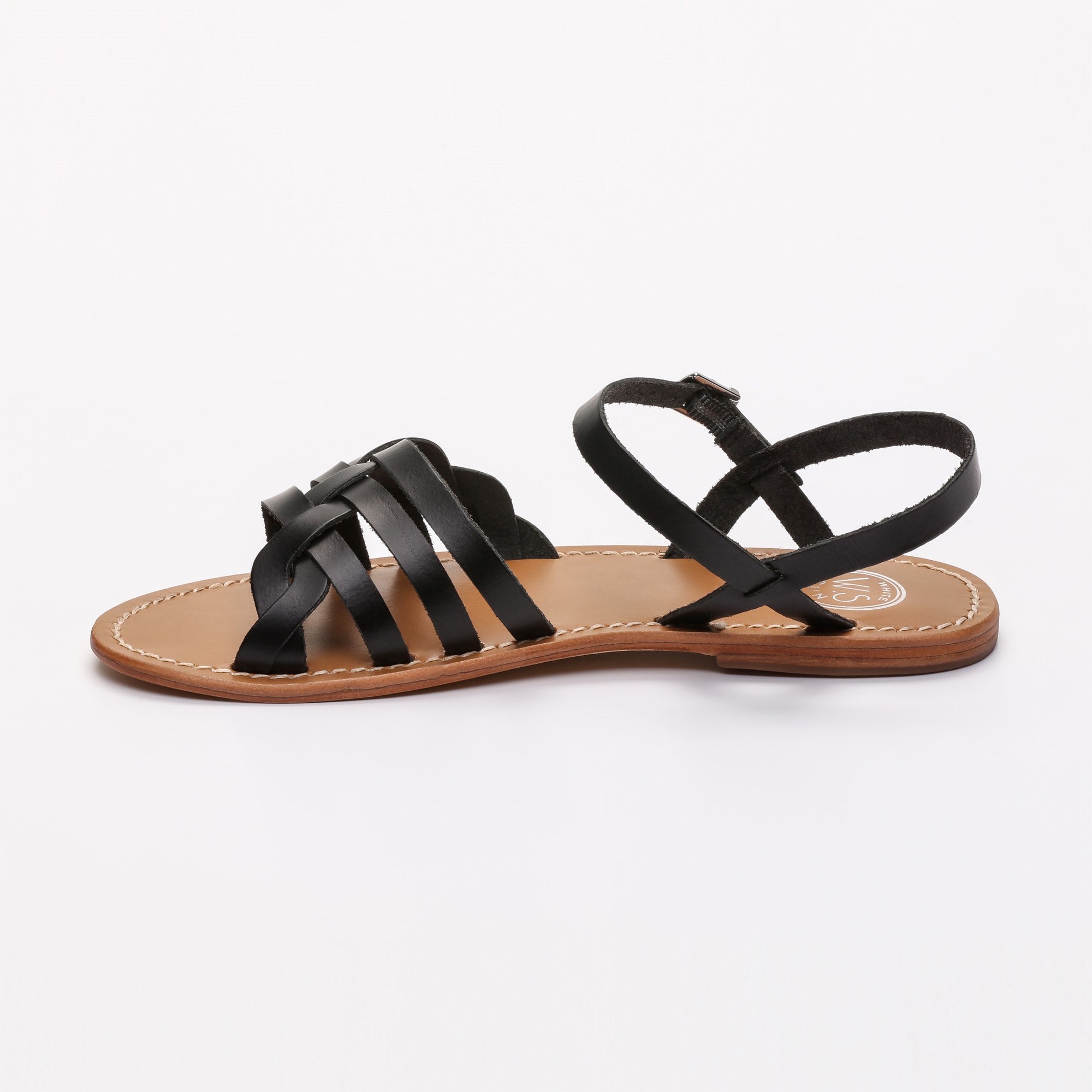 RUBRA sandales en cuir noir