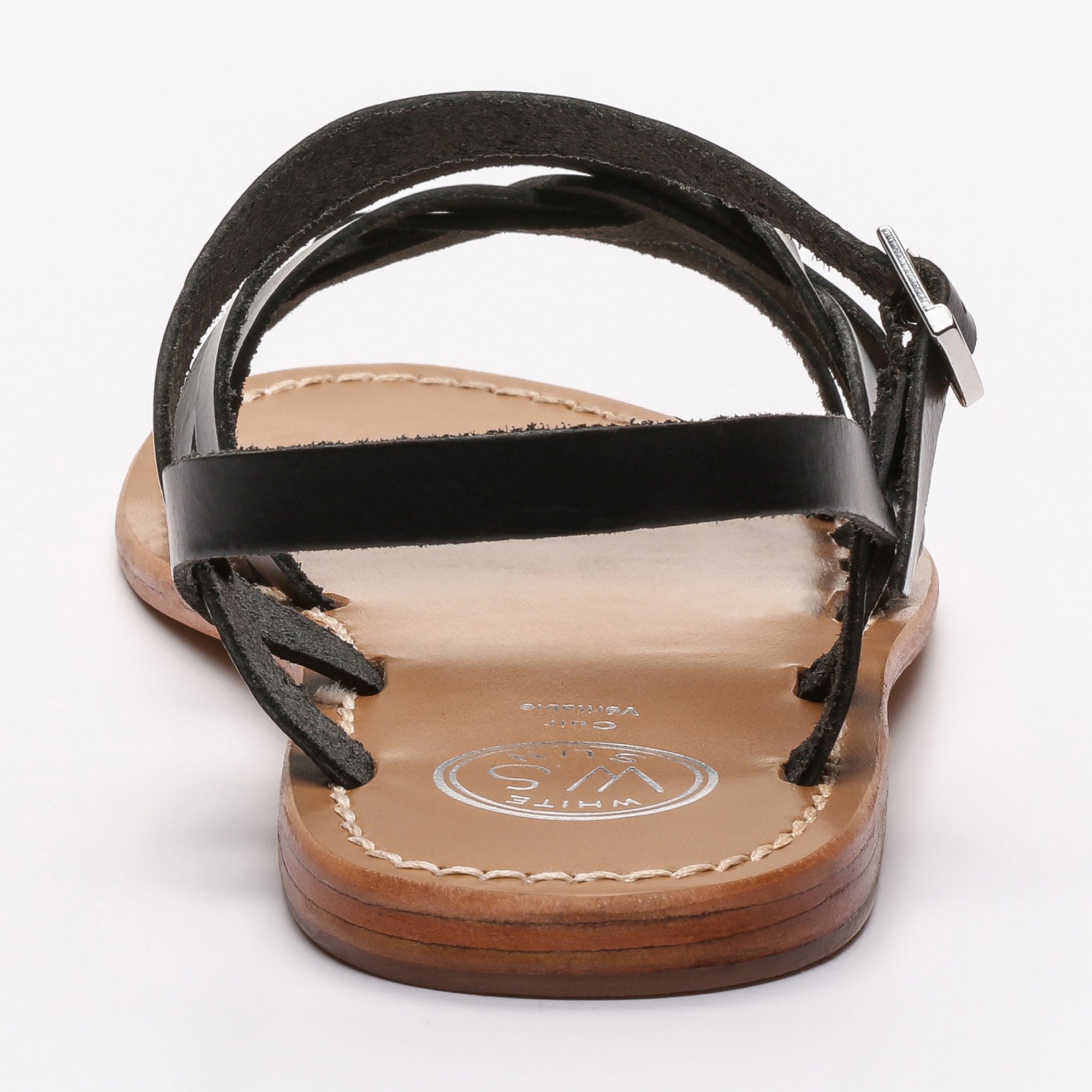 RUBRA sandales en cuir noir