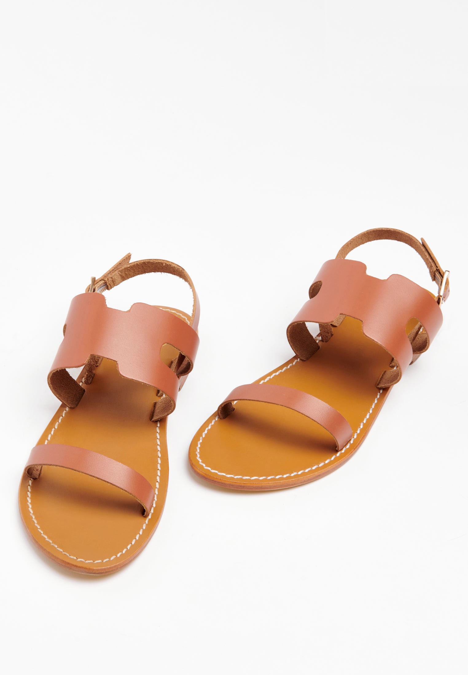 DAVITZA sandales en cuir camel