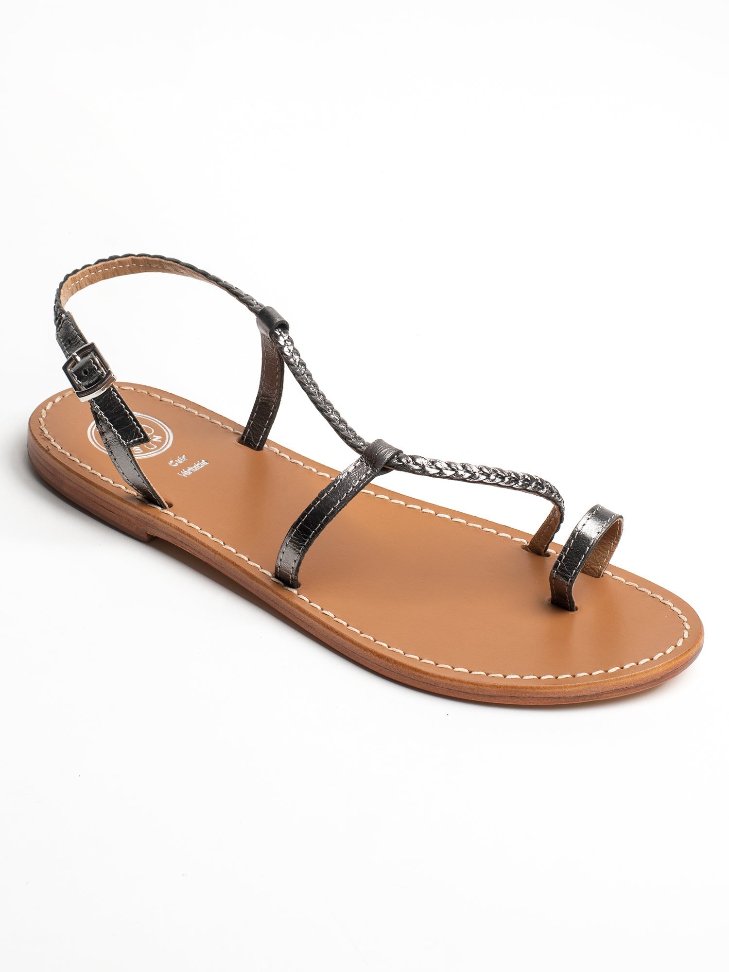 LAURIANA sandales en cuir étain
