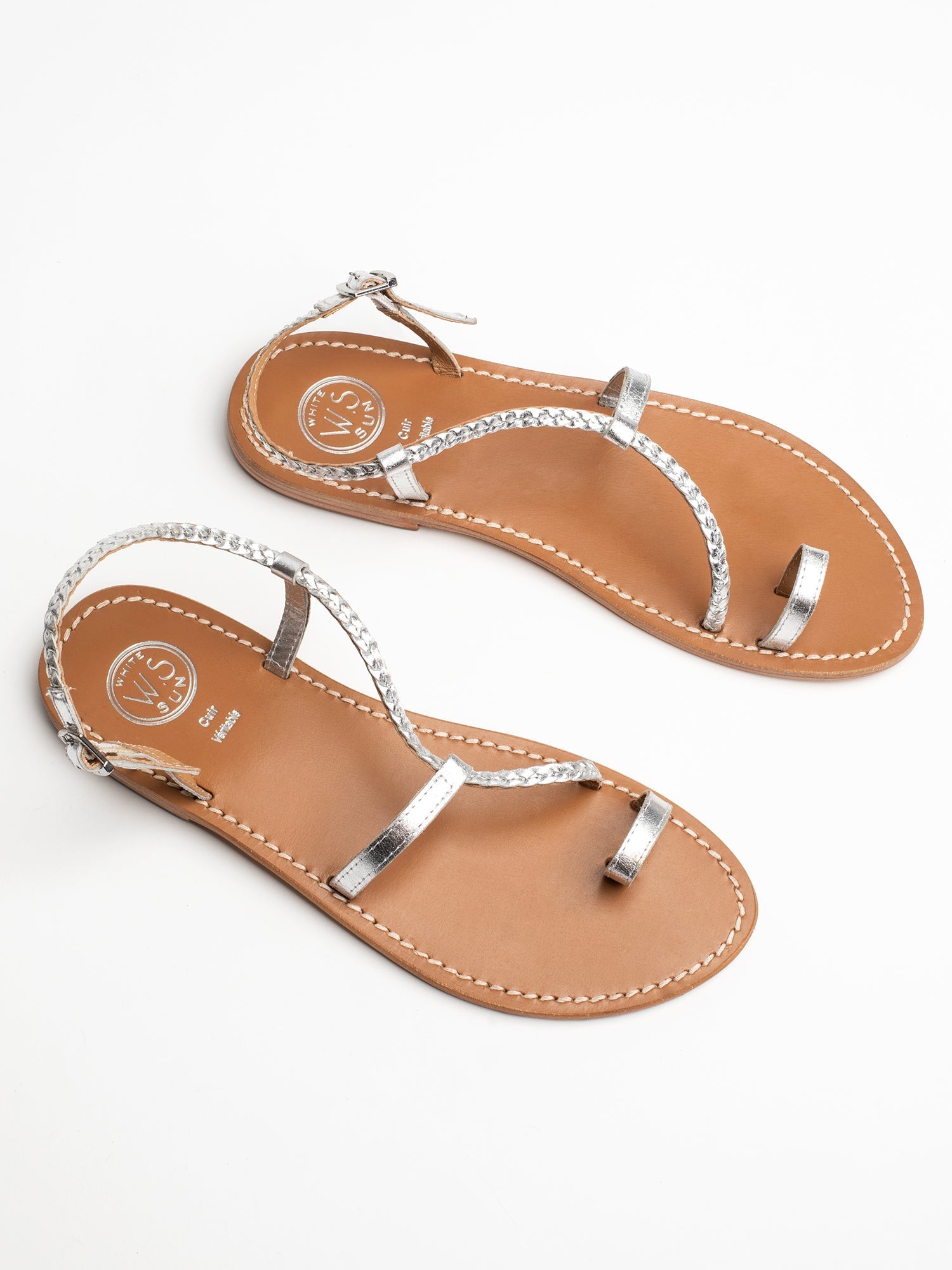 LAURIANA sandales en cuir argent