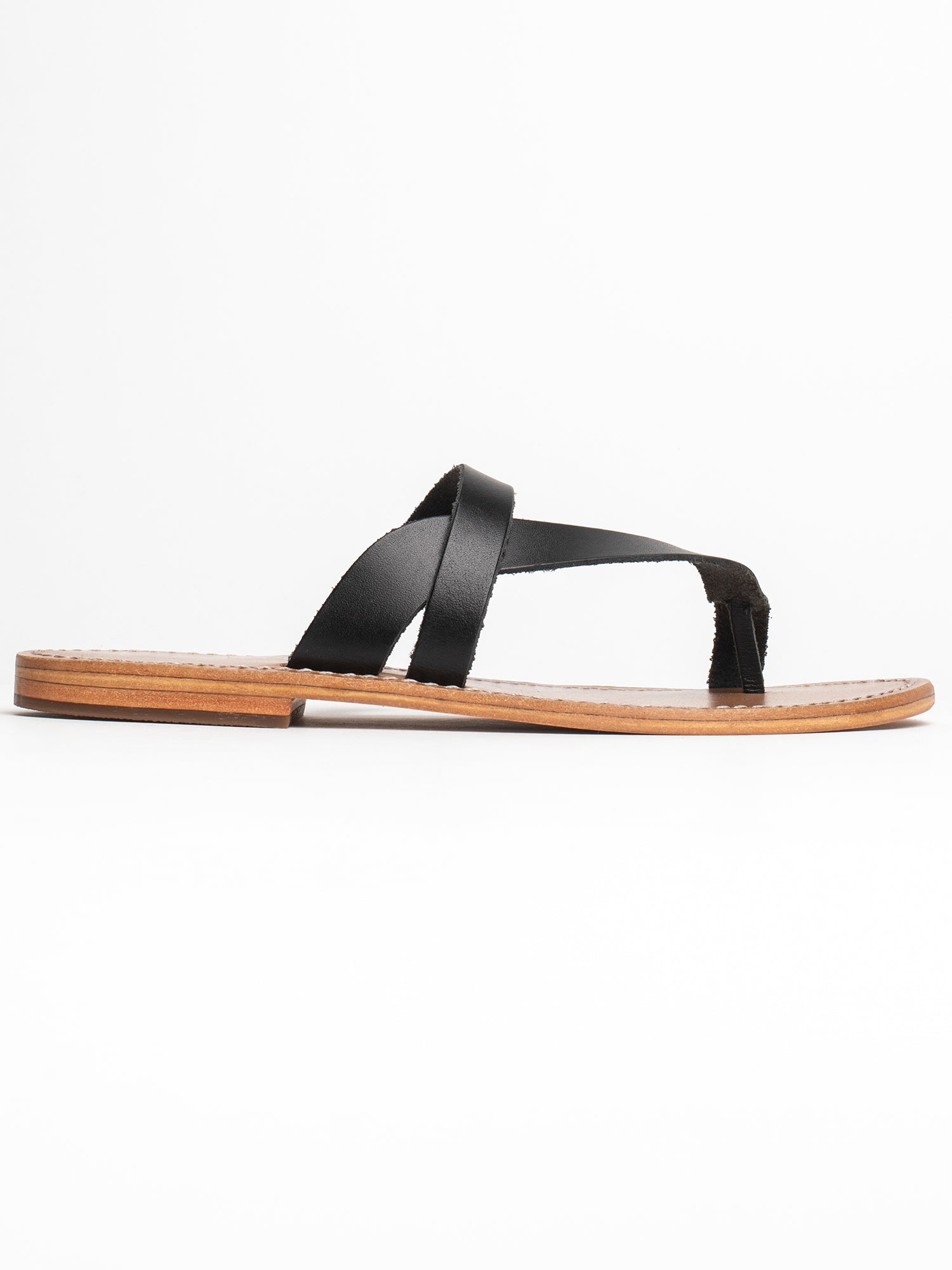 AMANY sandales en cuir noir