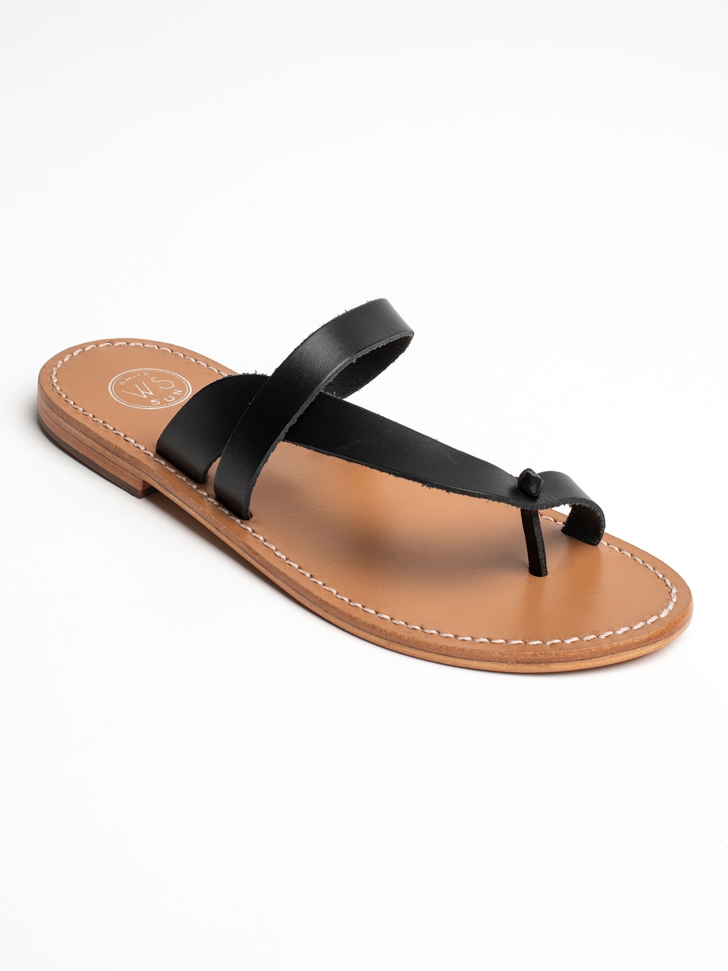 AMANY sandales en cuir noir