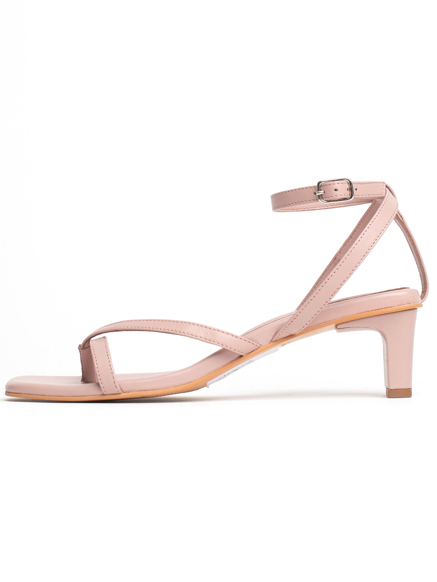CHEYENNE sandales talon entre doigt bracelet de cheville en cuir lila
