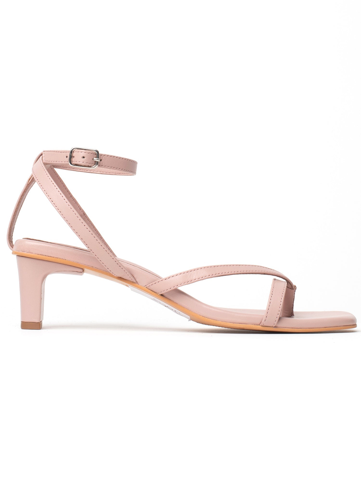CHEYENNE sandales talon entre doigt bracelet de cheville en cuir lila