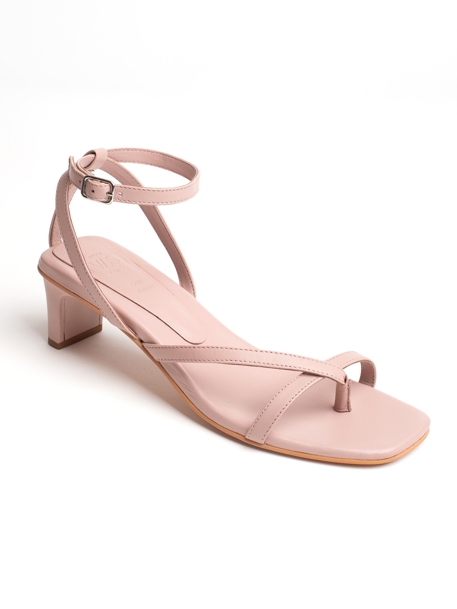 CHEYENNE sandales talon entre doigt bracelet de cheville en cuir lila