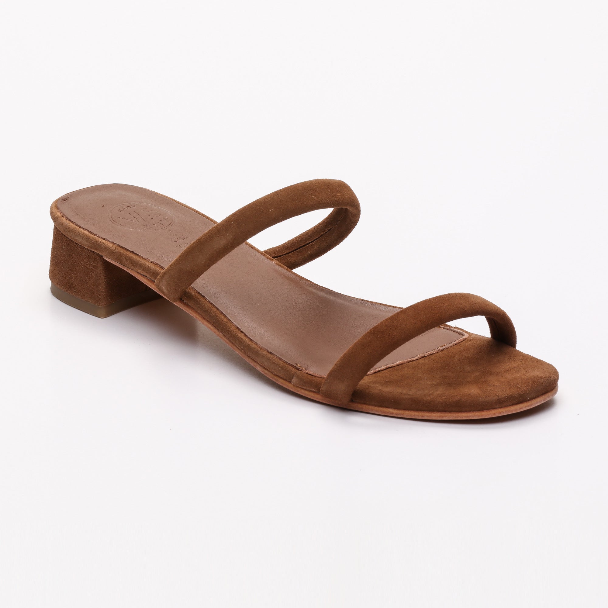 ETANIAL mules talon en cuir camel