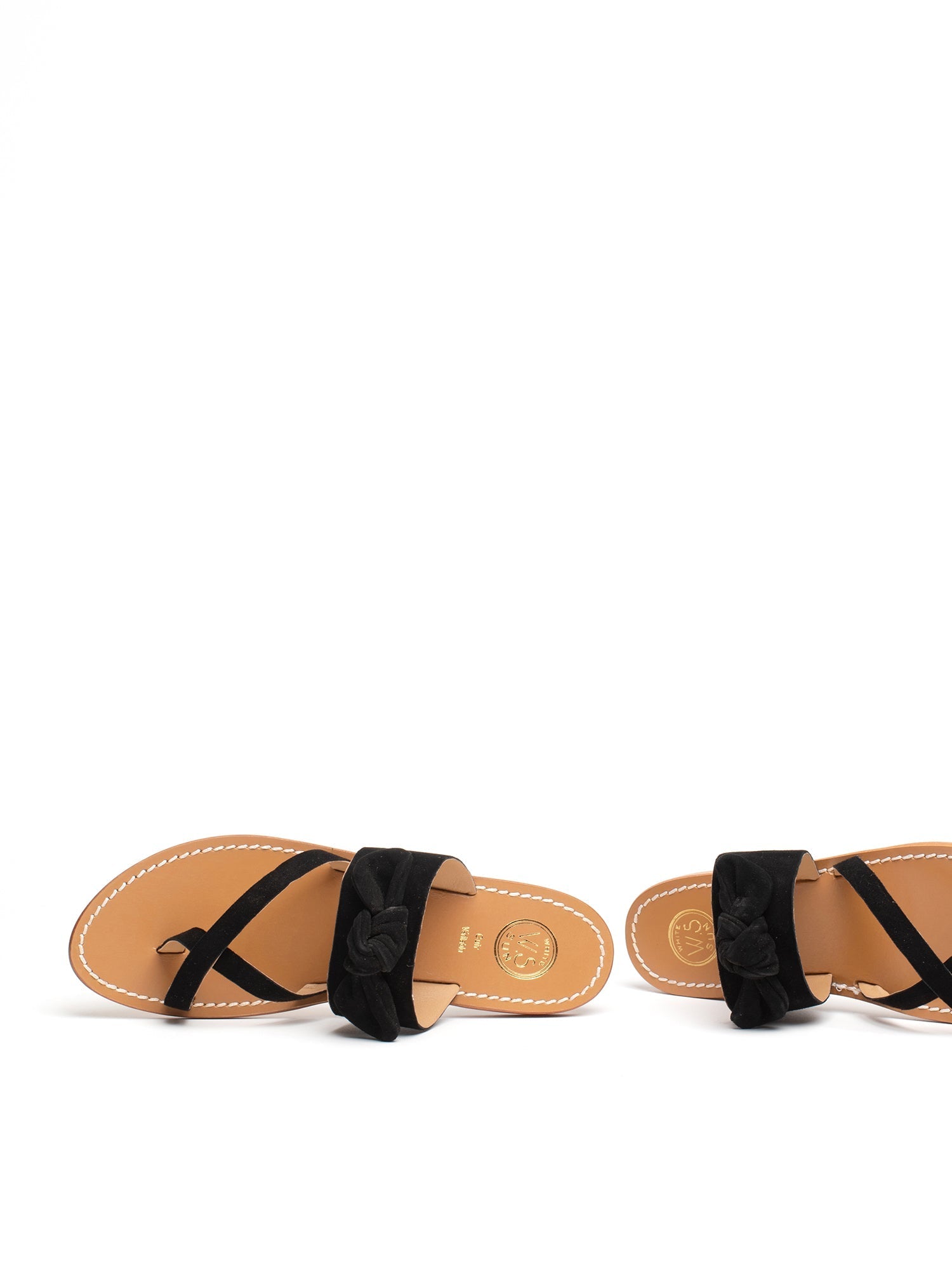 HASTI sandales en cuir noir