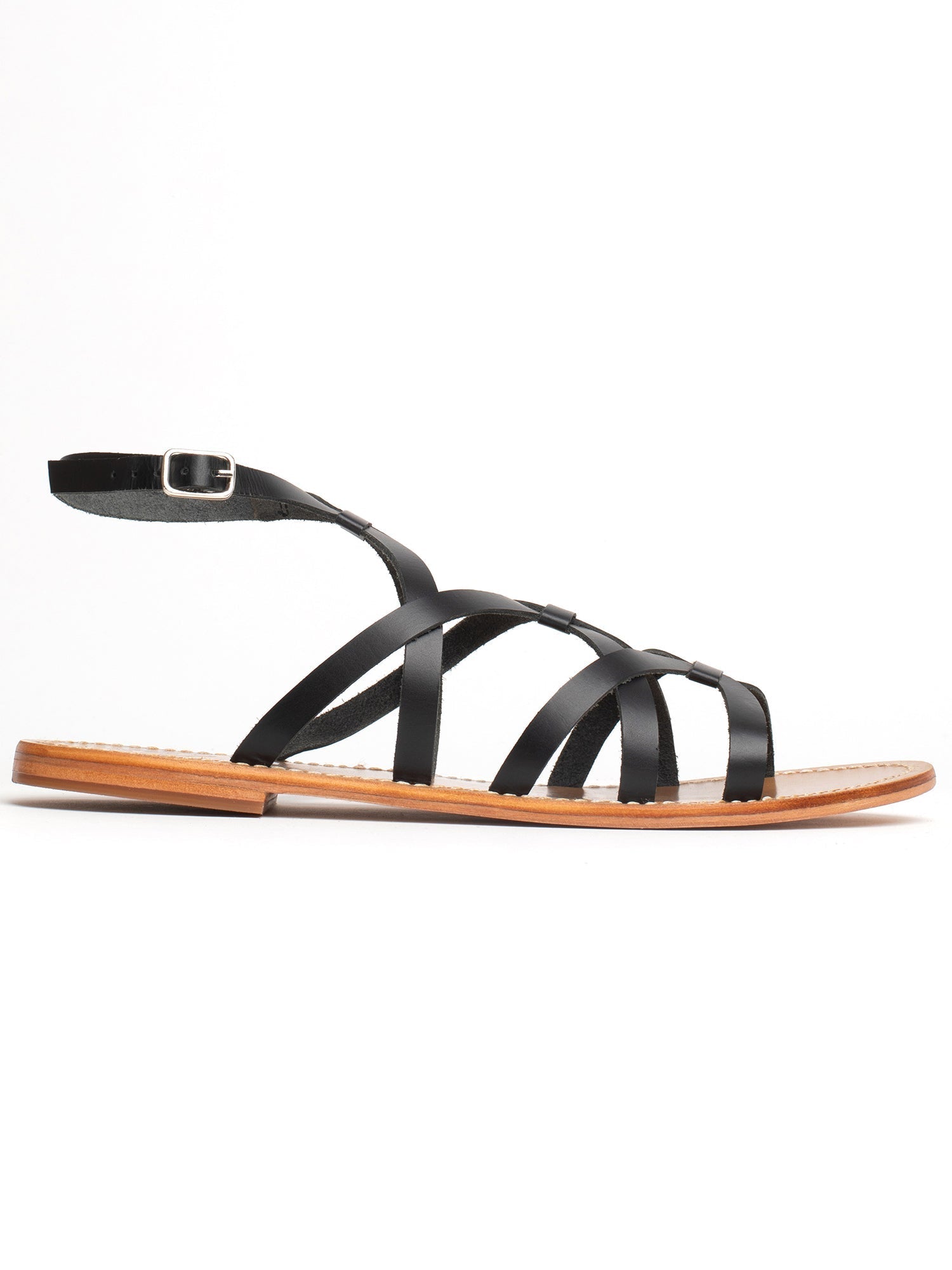 CLEON sandales en cuir noir