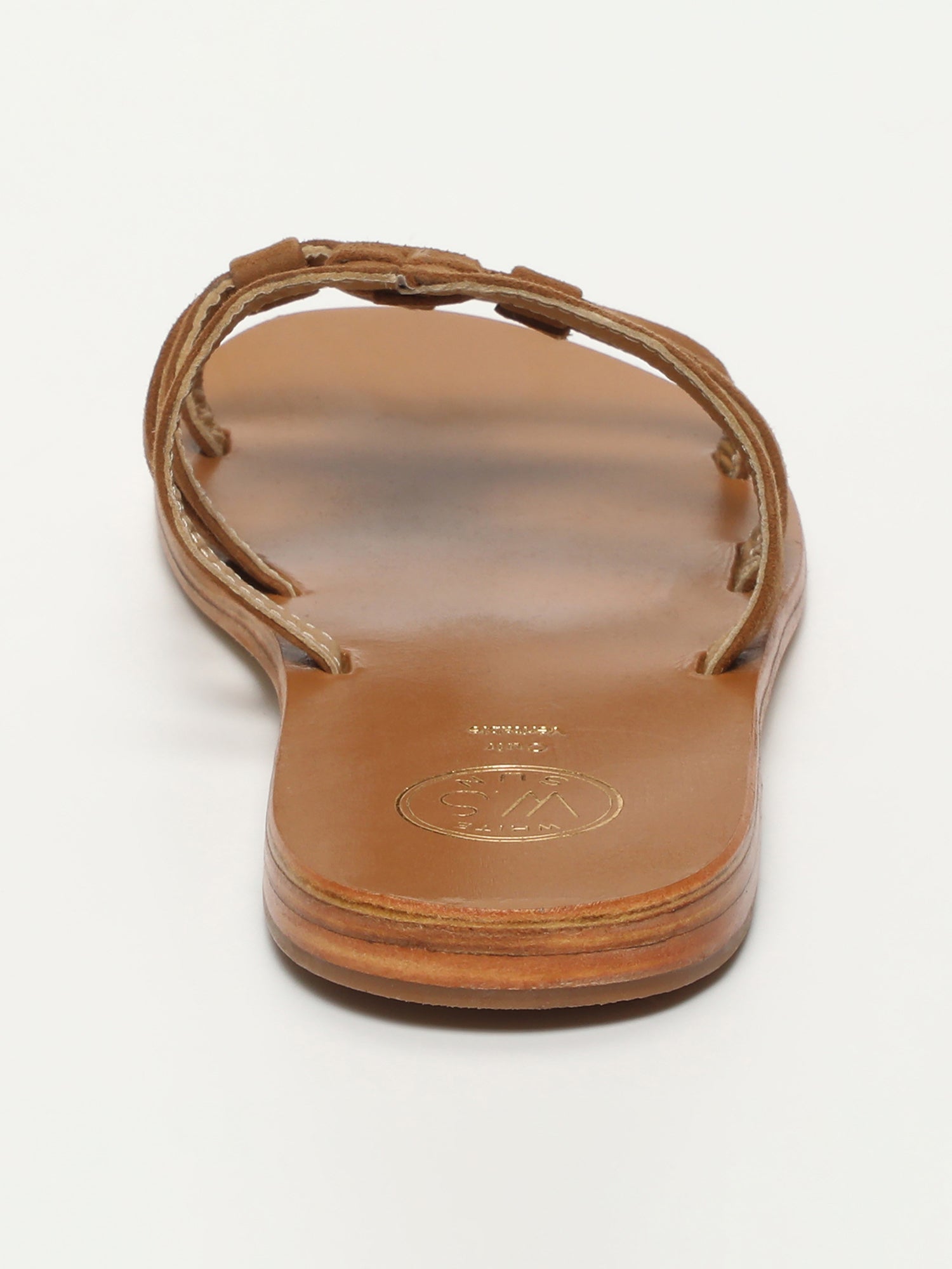 SOPHIA mules en cuir camel