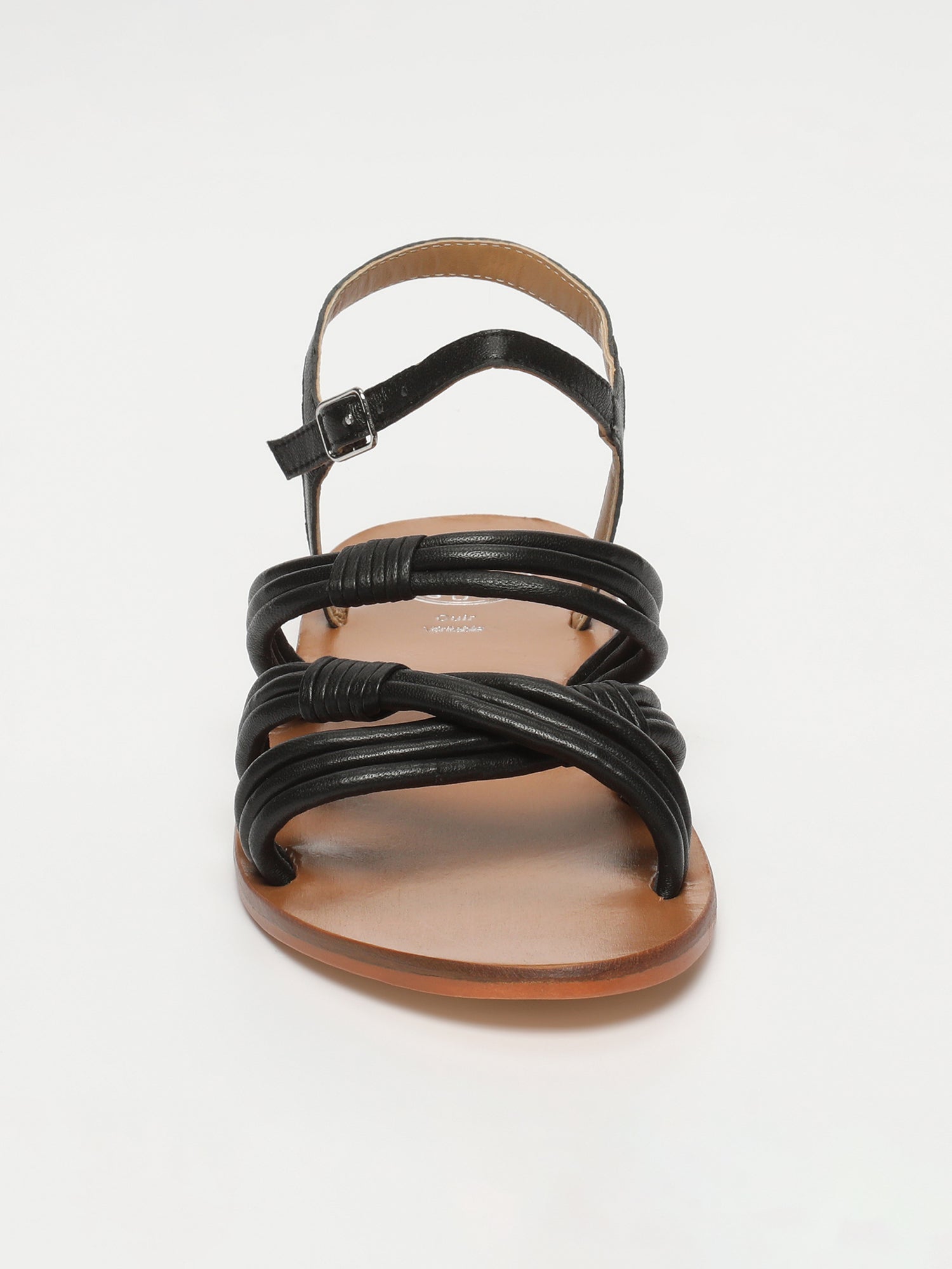 ABIGAIL sandales en cuir noir