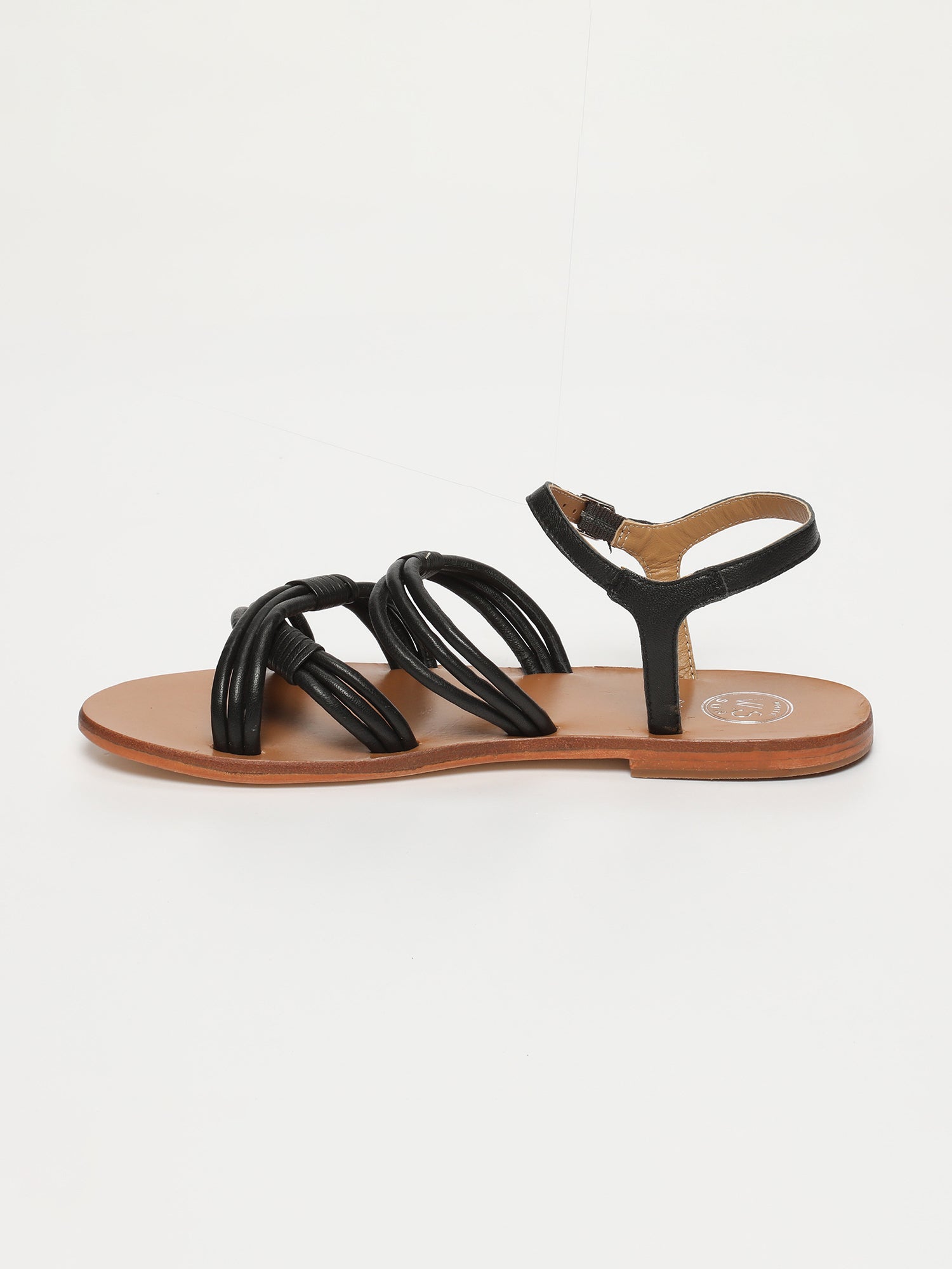 ABIGAIL sandales en cuir noir