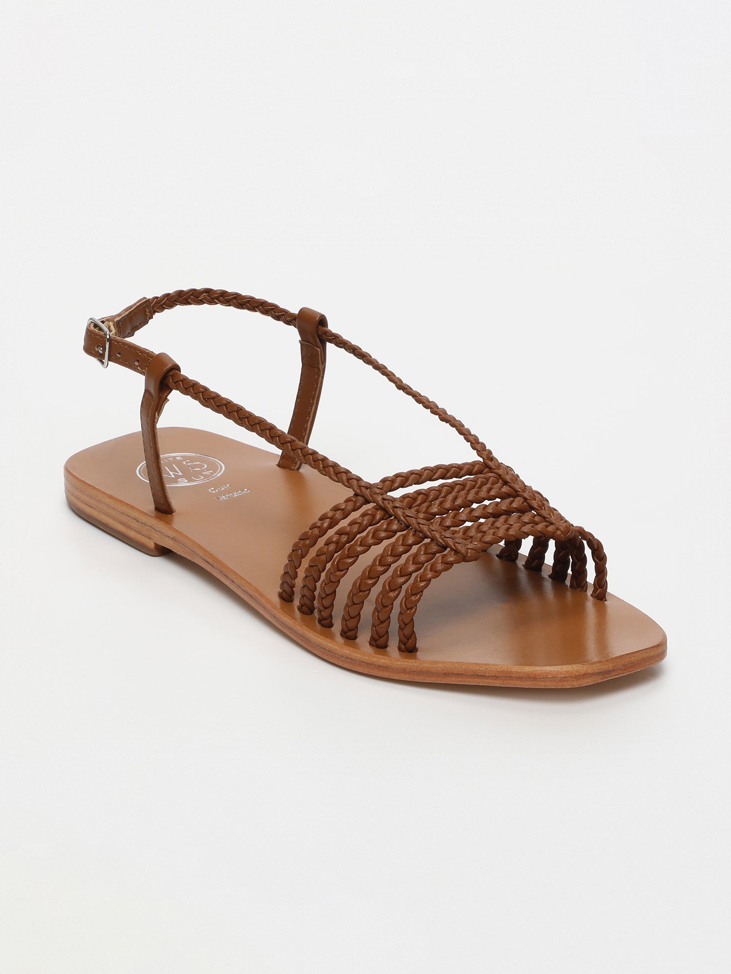 MILA sandales en cuir camel