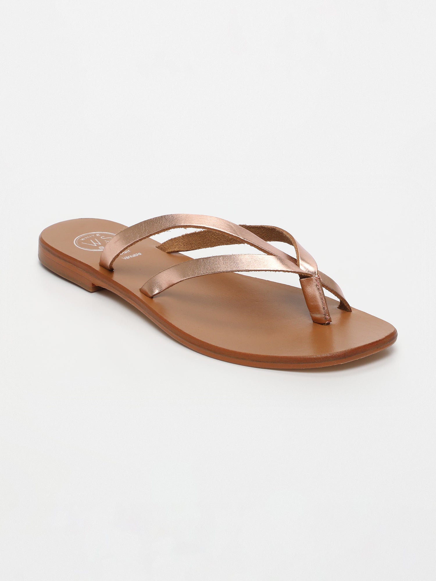 ELEANOR sandales en cuir or rose