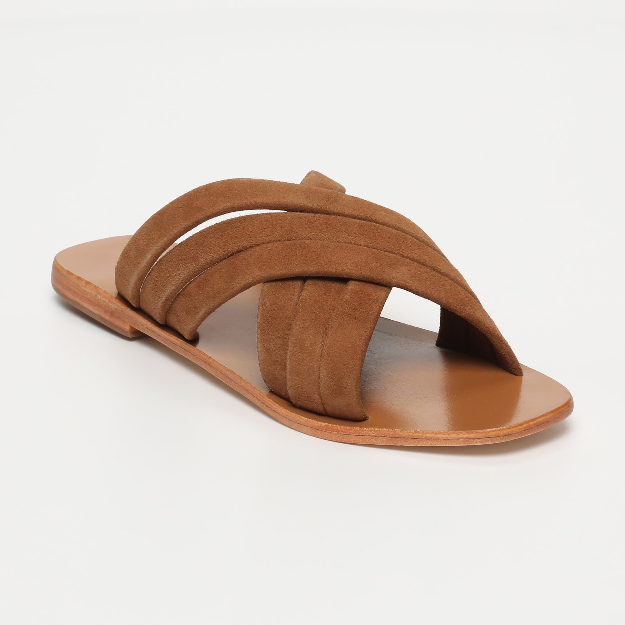 LAYLA mules en cuir camel