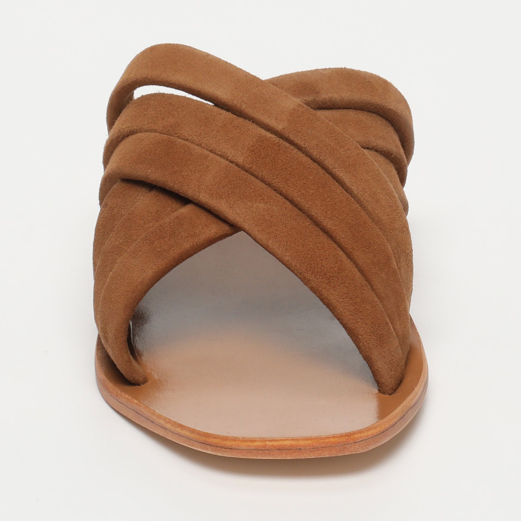 LAYLA mules en cuir camel