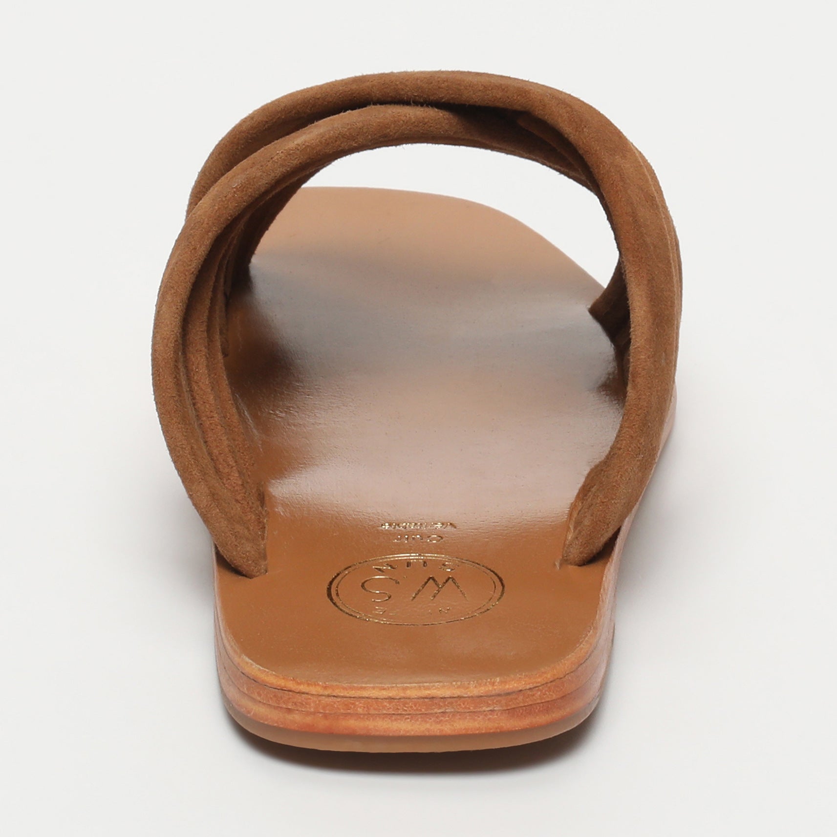 LAYLA mules en cuir camel
