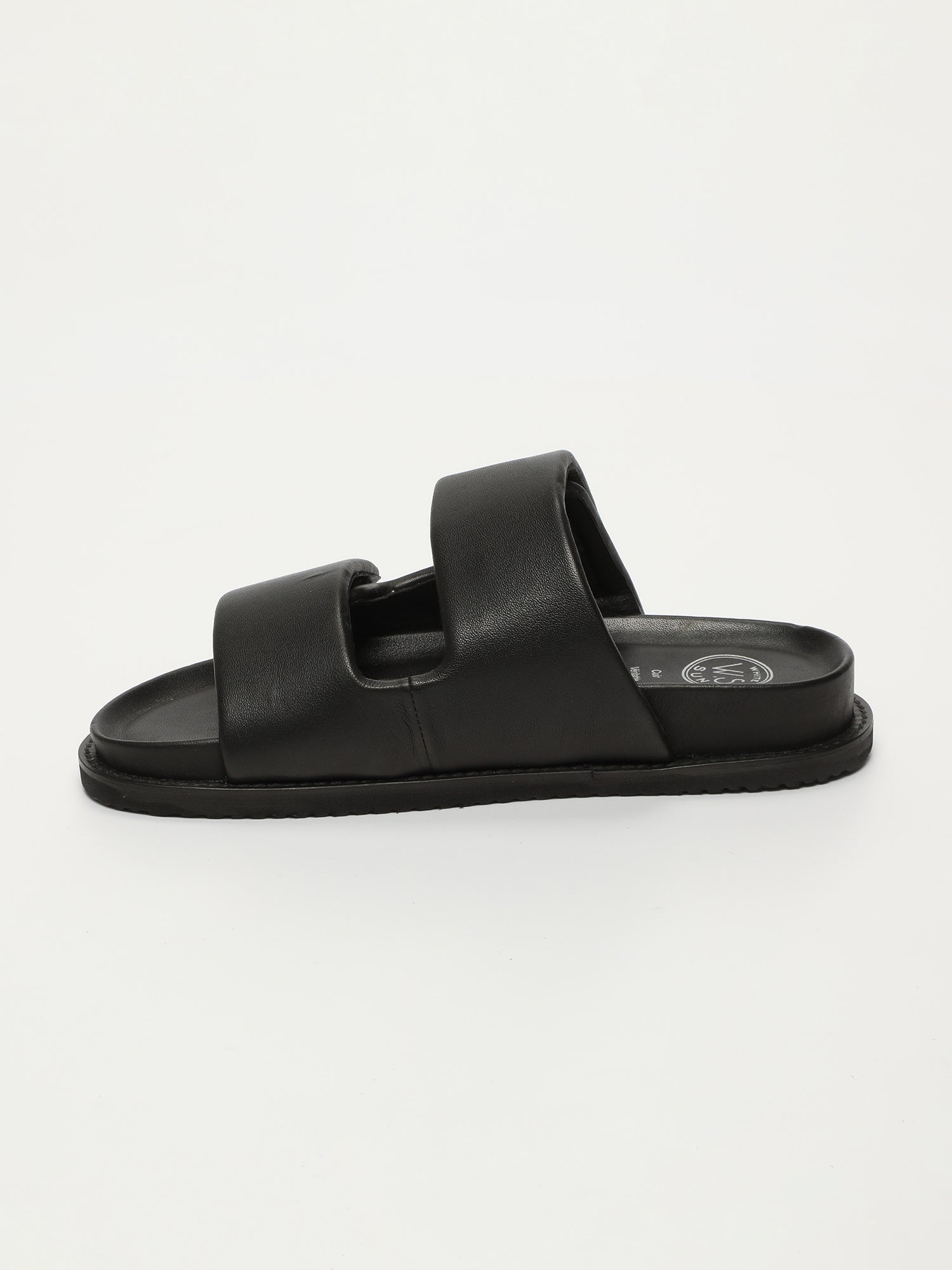 PENELOPE mules en cuir noir