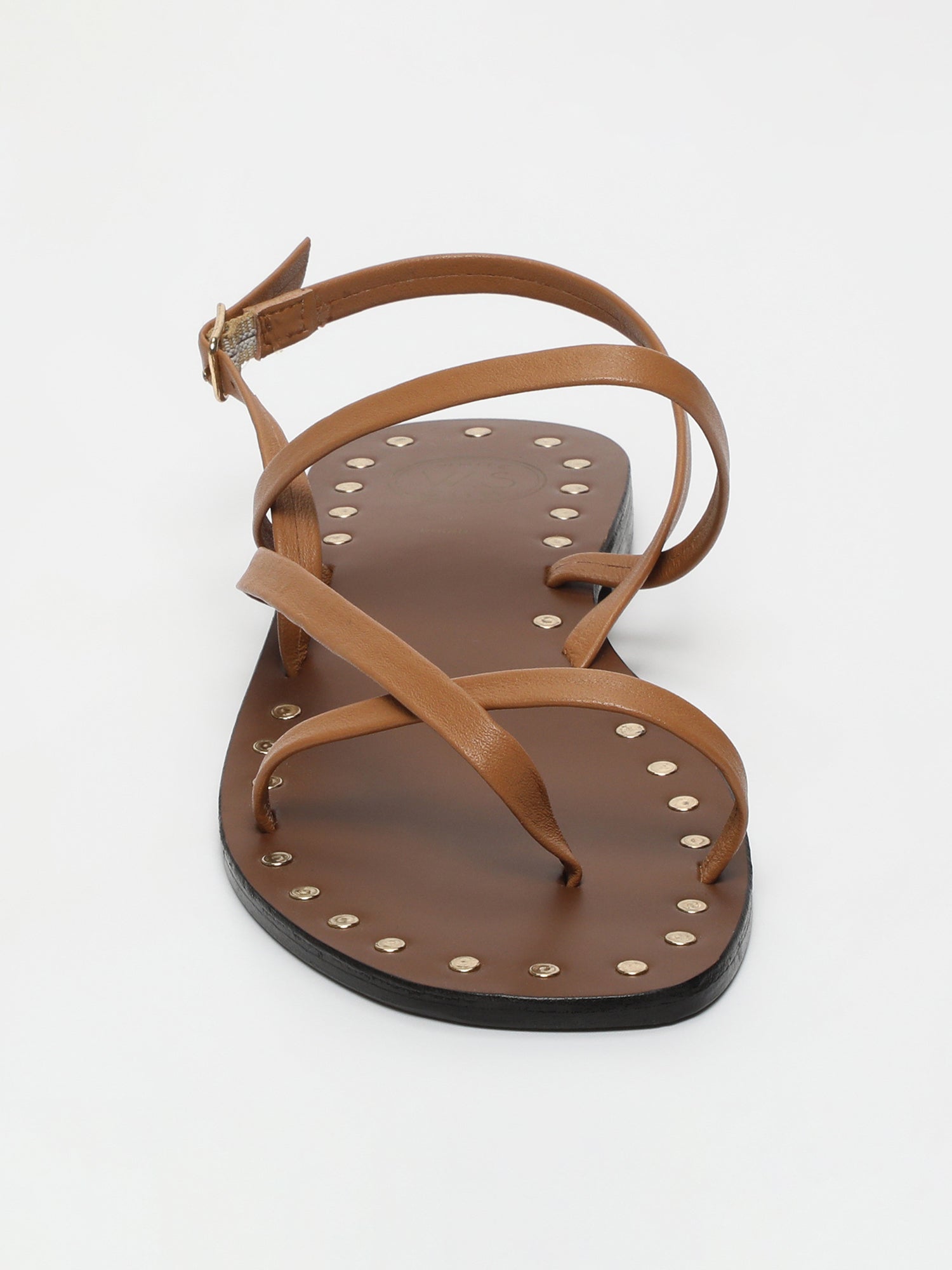 CHLOE sandales entre doigt en cuir brun clair