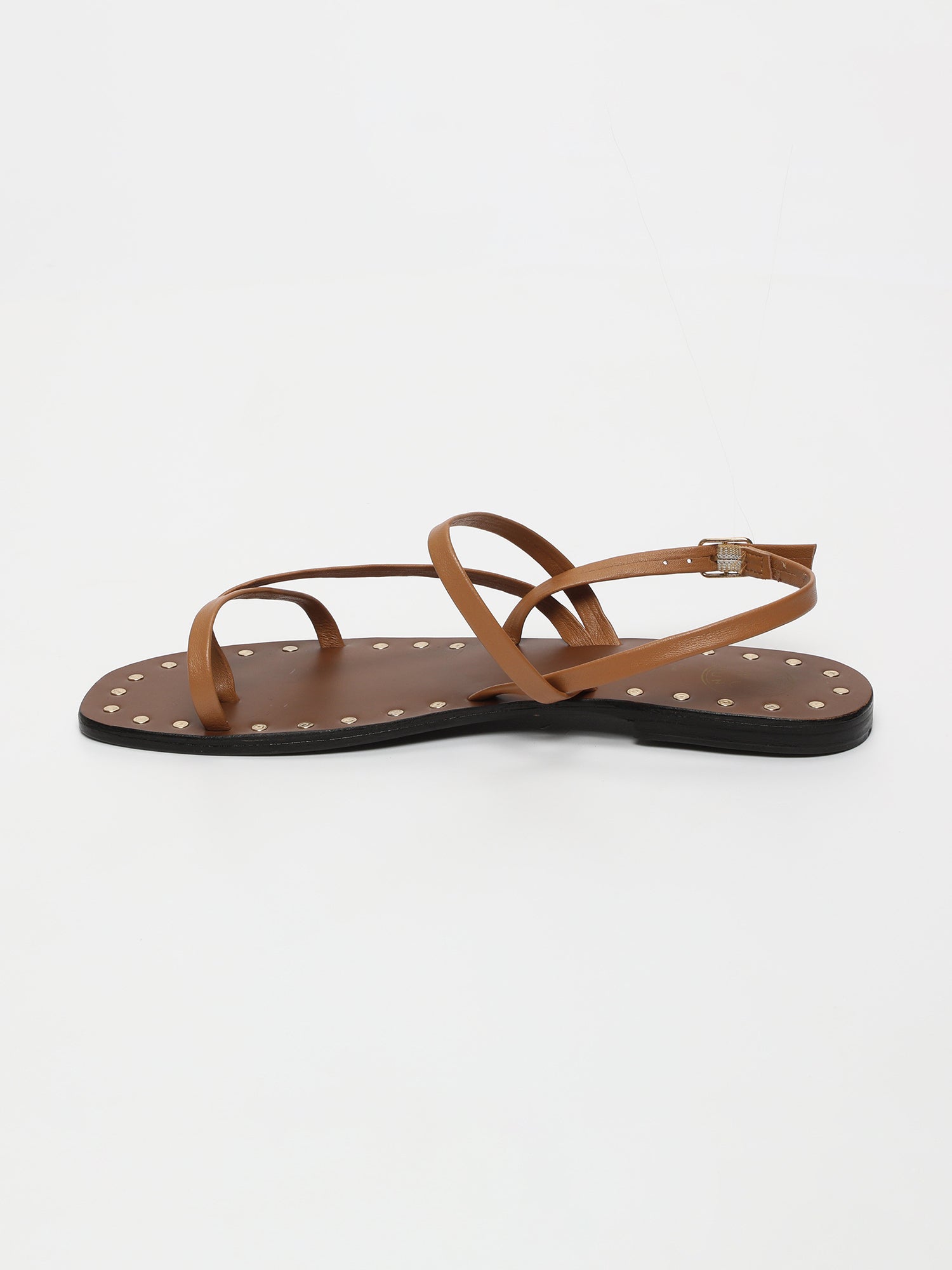 CHLOE sandales entre doigt en cuir brun clair