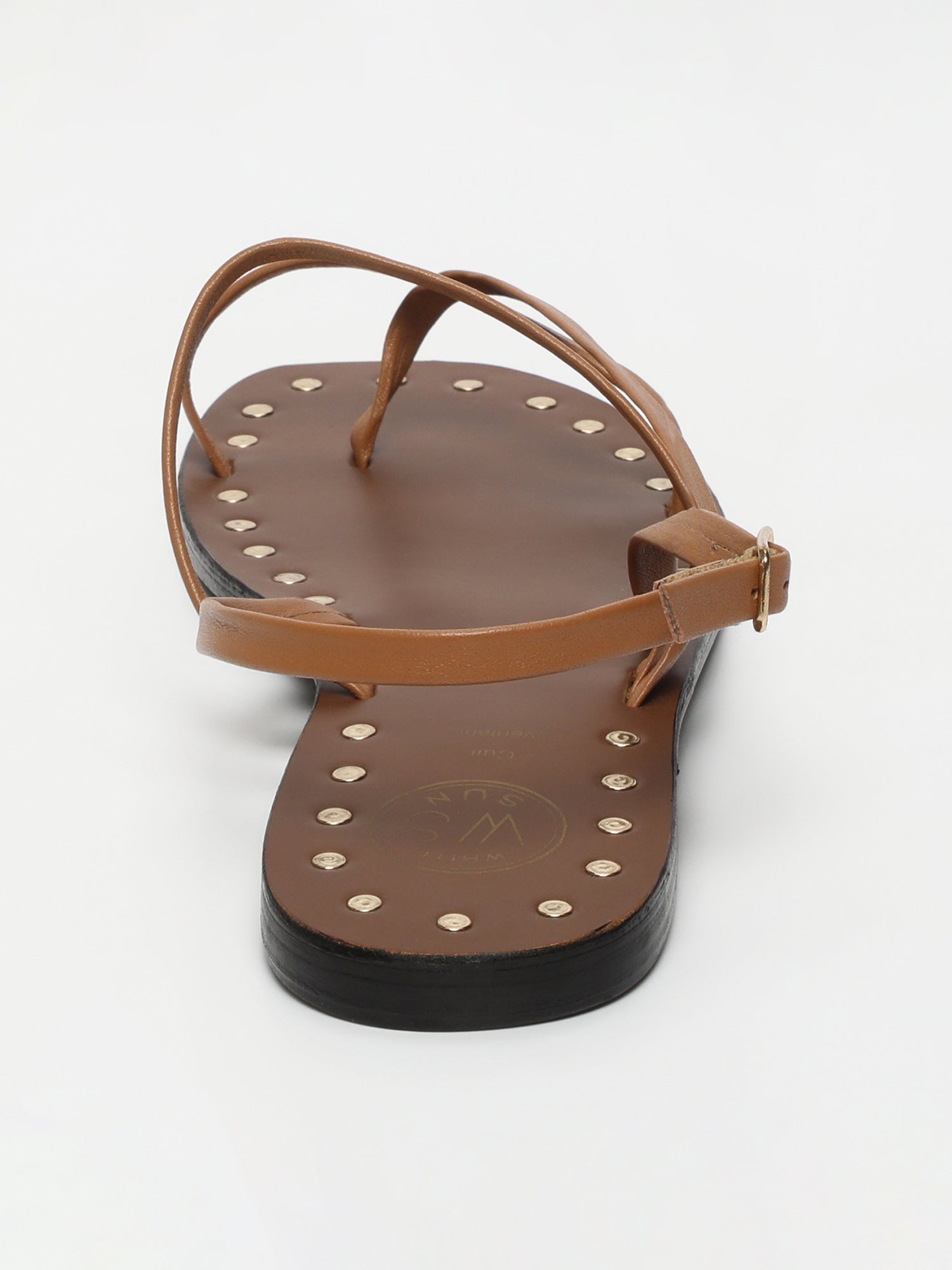 CHLOE sandales entre doigt en cuir brun clair