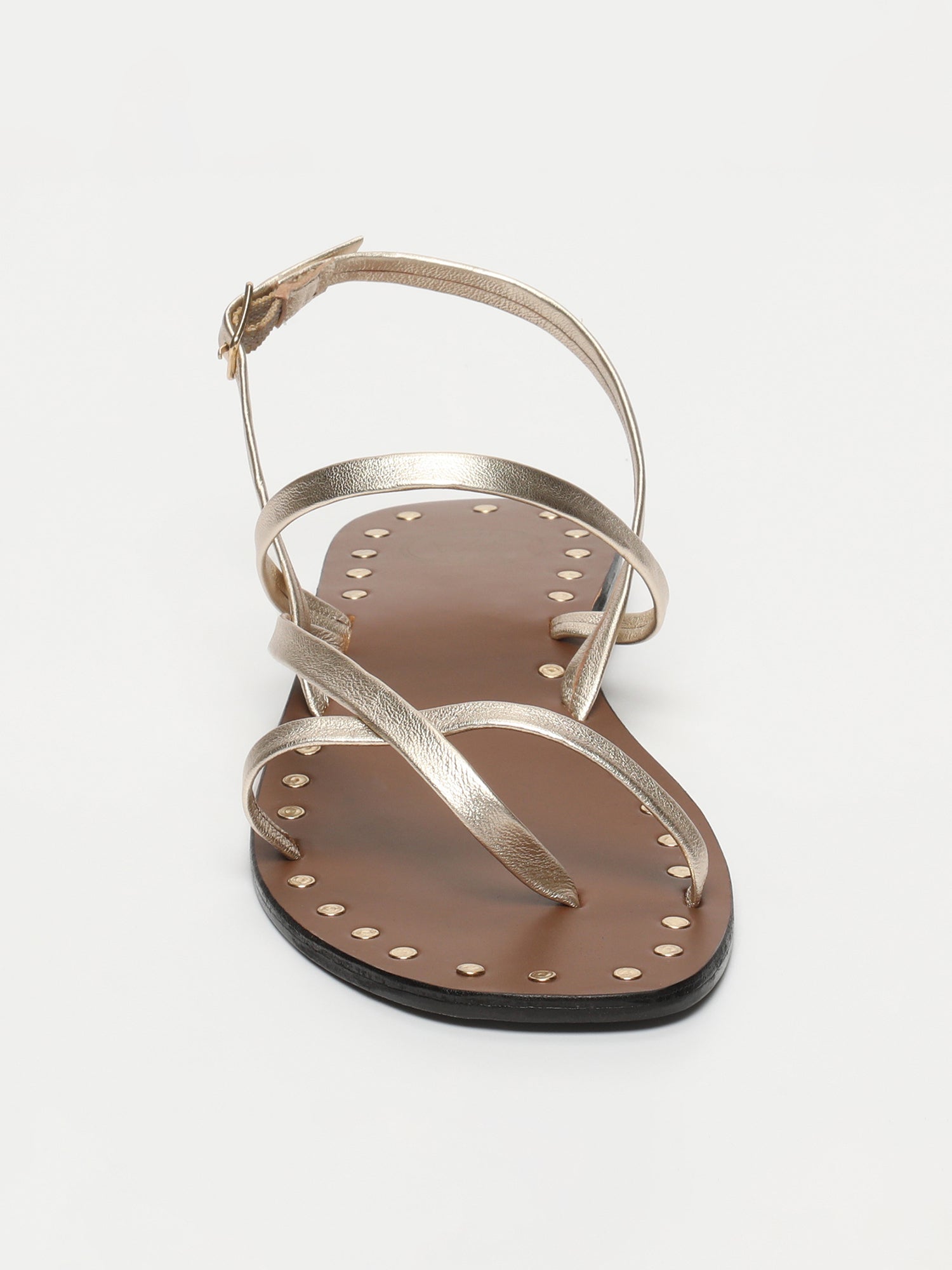 CHLOE sandales entre doigt en cuir or