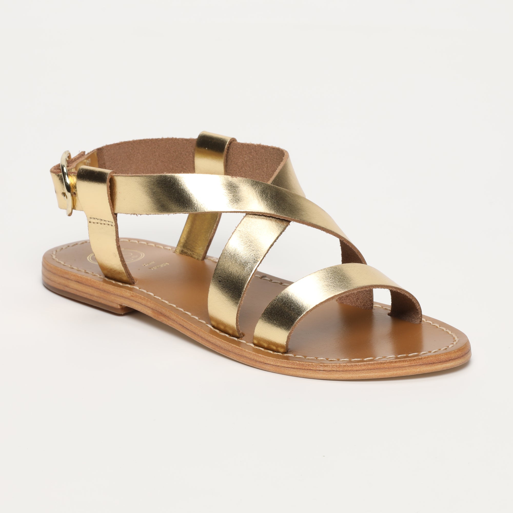 TENZIN sandales en cuir or