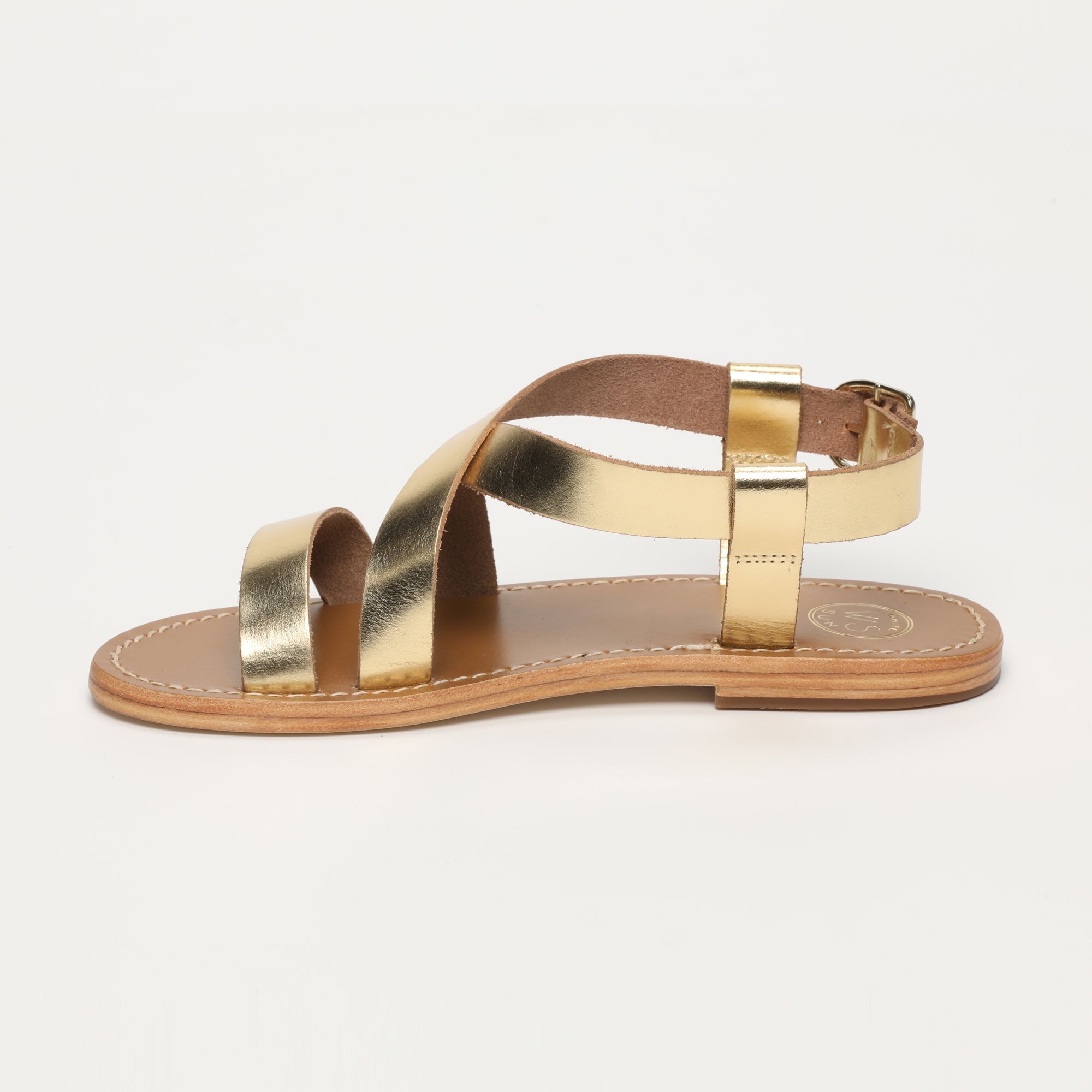 TENZIN sandales en cuir or
