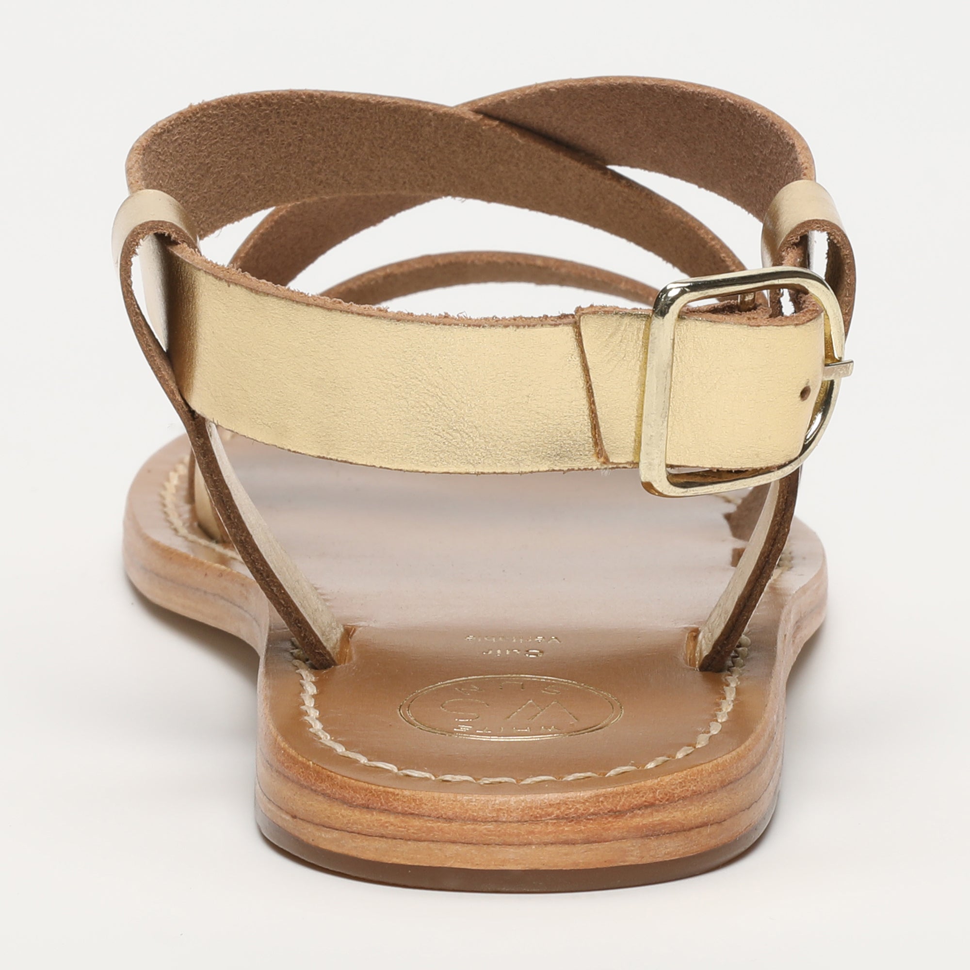 TENZIN sandales en cuir or