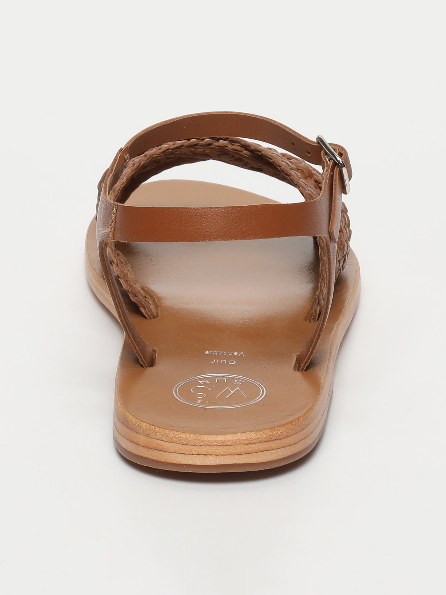 TIRZAH sandales en cuir camel